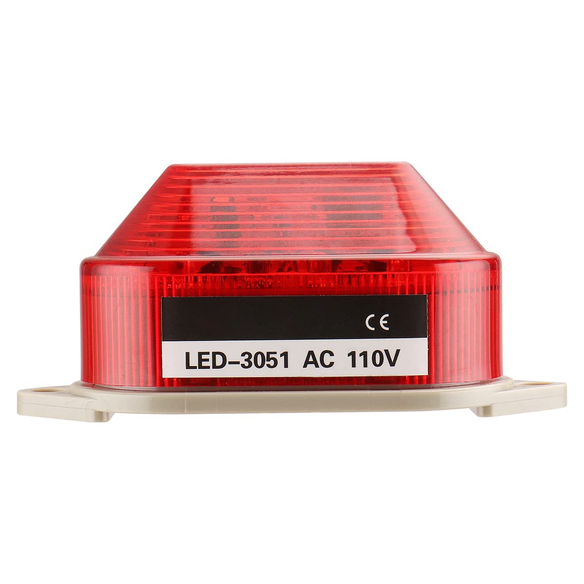 Baomain Industrial Signal Strobe Light LED-3051, Red, AC 110V, 2W, Plastic