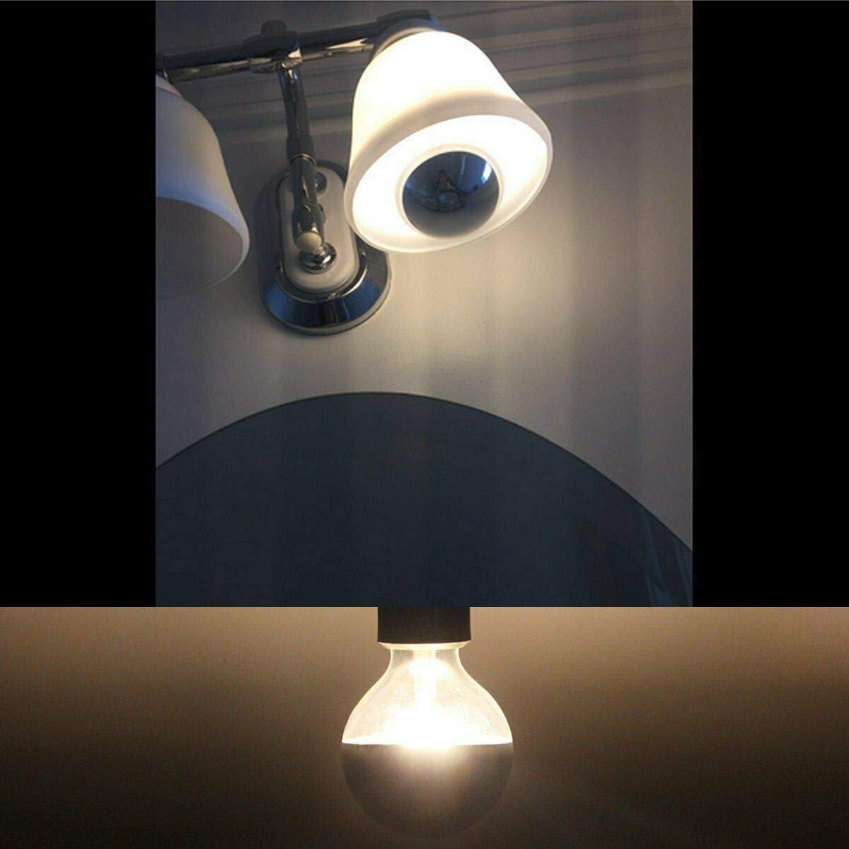 Lxcom Lighting 6W G45 Chrome Dimmable LED Bulb, Warm White 2700K, 60W Equivalent, E26/E27 Base, Glass, 4 Pack
