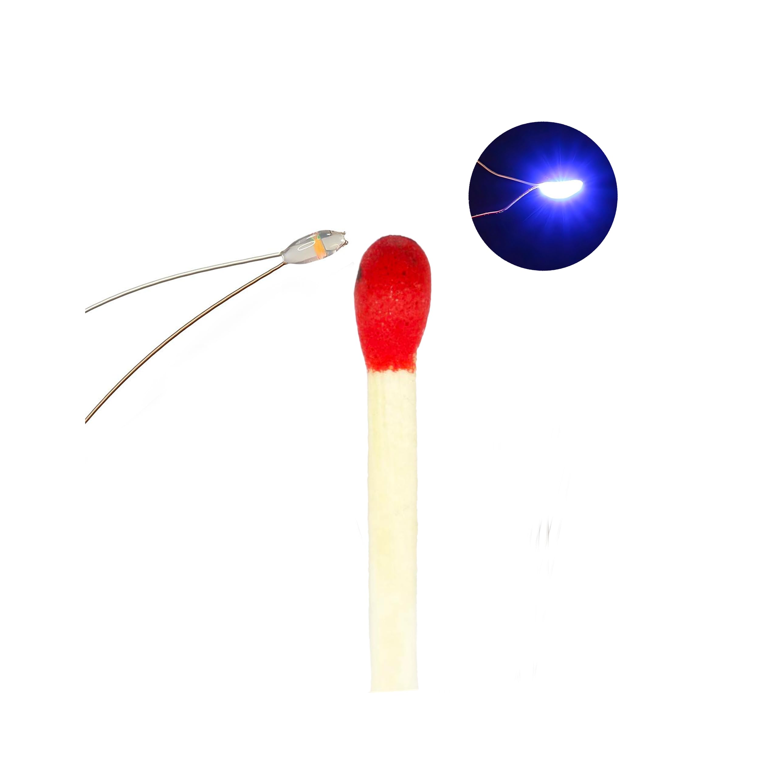 20 Pcs Micro LED, Tiny Led Lights for Crafts, Blue Mini LED, SMD led 0603, Soldered Micro Litz Wired Leads, Multi-Resistor, Suit