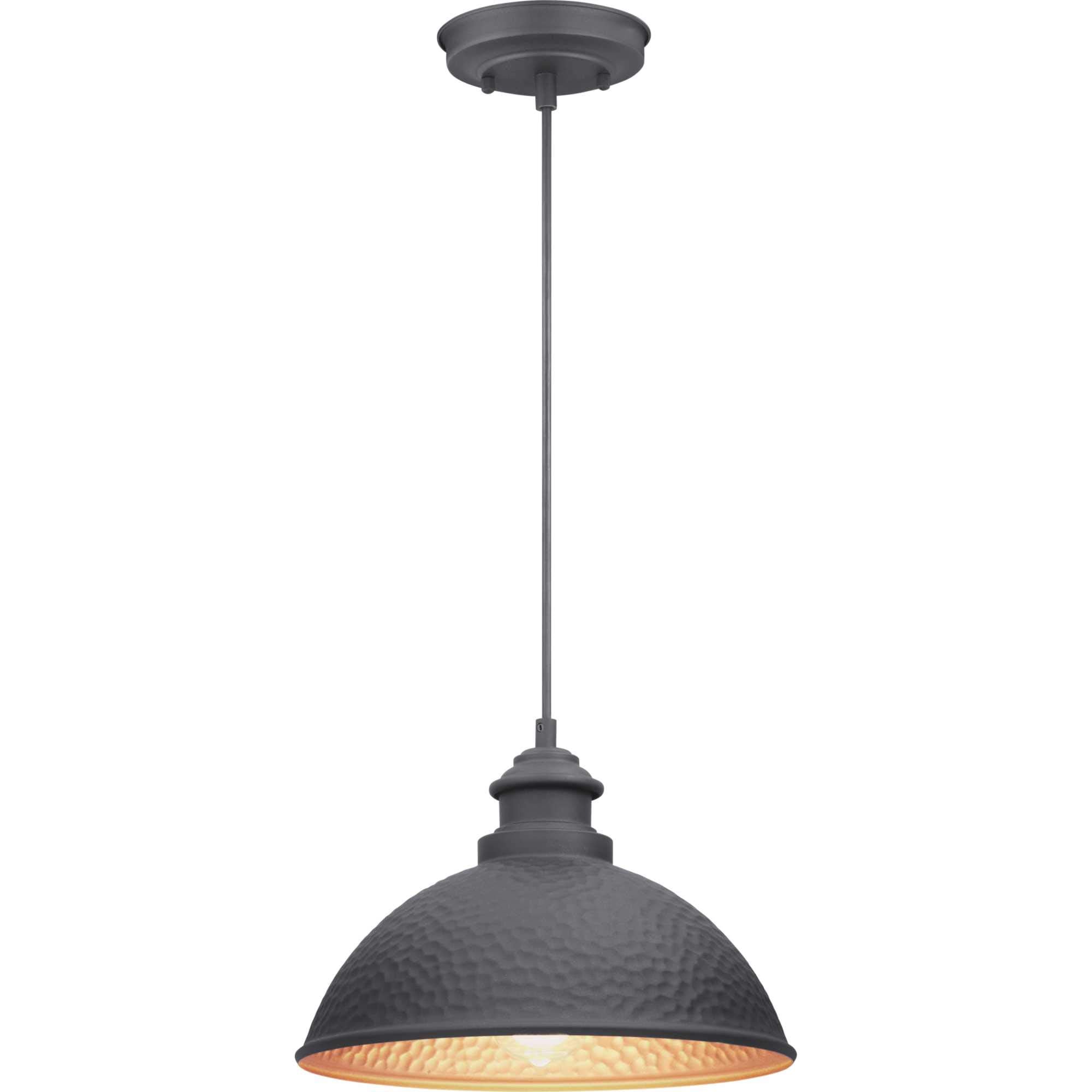 Progress Lighting Englewood 1-Light Outdoor Hanging Lantern, Textured Black, Alloy Steel, Model P550032-031