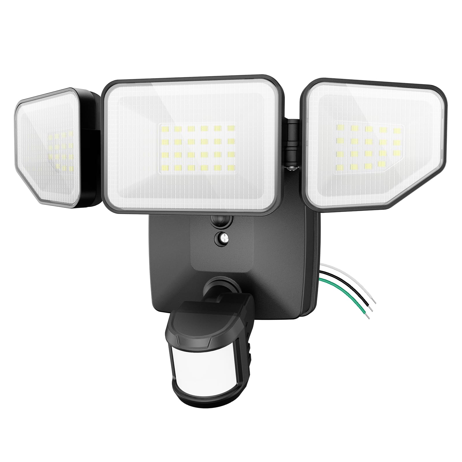 Meloght 65W 6500LM Flood Lights Outdoor Motion Sensor with Night Light, Hardwired Security Floodlights 6500K IP65 Waterproof, Du