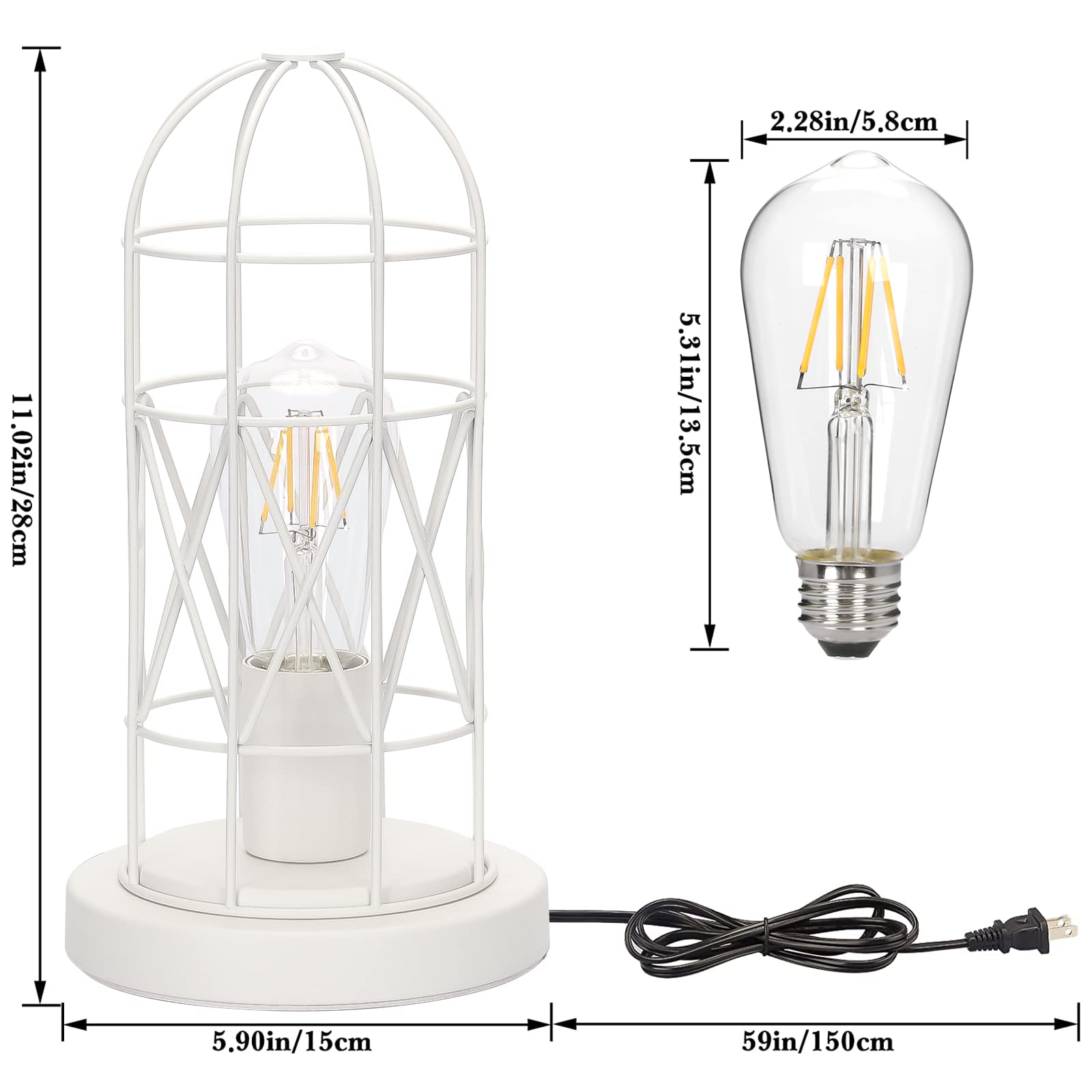 Bedside Touch Lamp, Small Table Lamp For Bedroom Living Room, 3 Way Dimmable Modern Nightstand Lamp, Simple Desk Lamp With White
