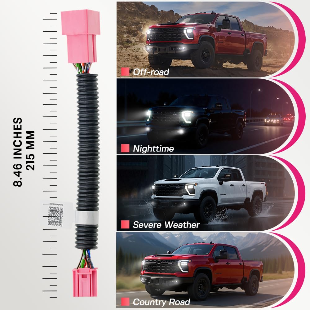 Auto Fog& All Lights Mod for 2022-2025 Chevy Silverado GMC Sierra 1500& 2024-2025 2500 3500-Fog Light Auto Come on with Auto Hea