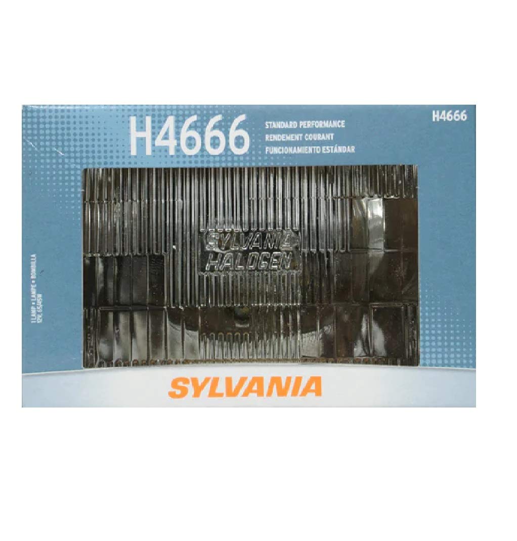 SYLVANIA H4666 Halogen Sealed Beam Headlight, 100x165, Black, 1 Bulb