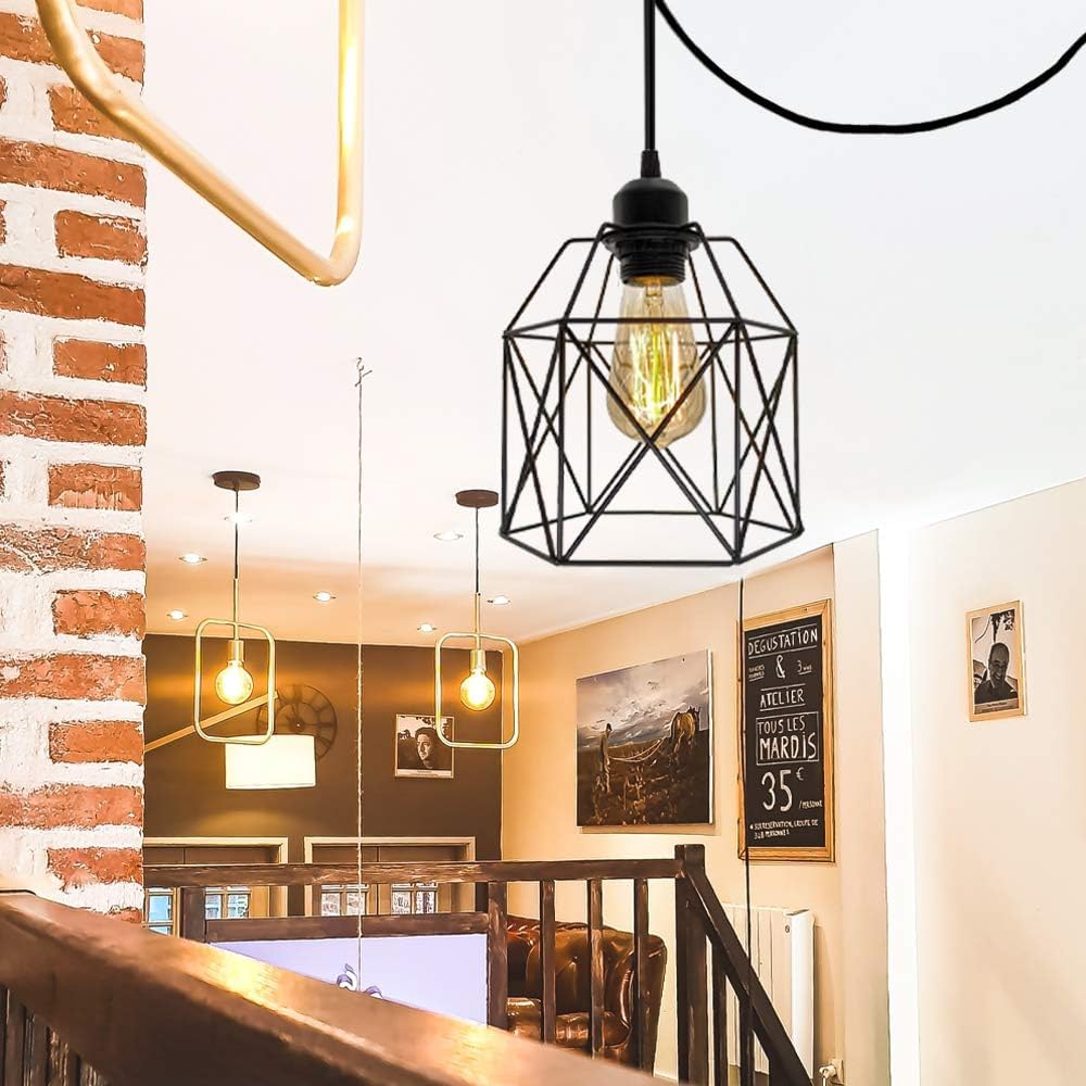 Kenmi Farmhouse Pendant Lighting,Chandelier Industrial Pendant Light, Modern Kitchen Island Lights Fixtures Ceiling Hanging Dining Room Living Room