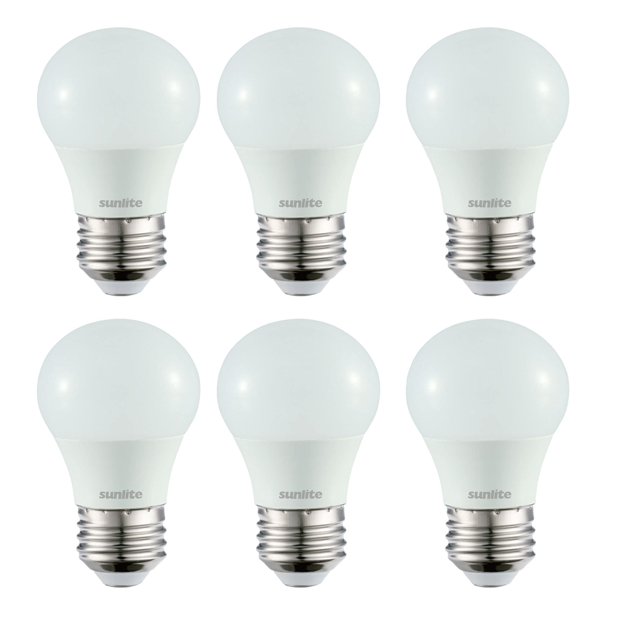 Sunlite Led A15 Light Bulb 5.5 Watts (40W Equivalent), 450 Lumens, Medium Base (E26), Dimmable, Finish, Ul Listed, 6 Pack, 30K -