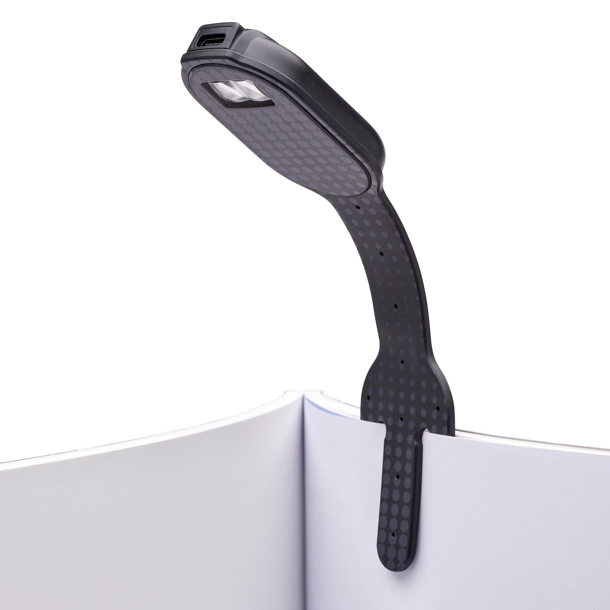 Gifts for Readers & Writers Flexilight Reading Light | LED Clip On Bookmark Lamp | Rechargeable, Black