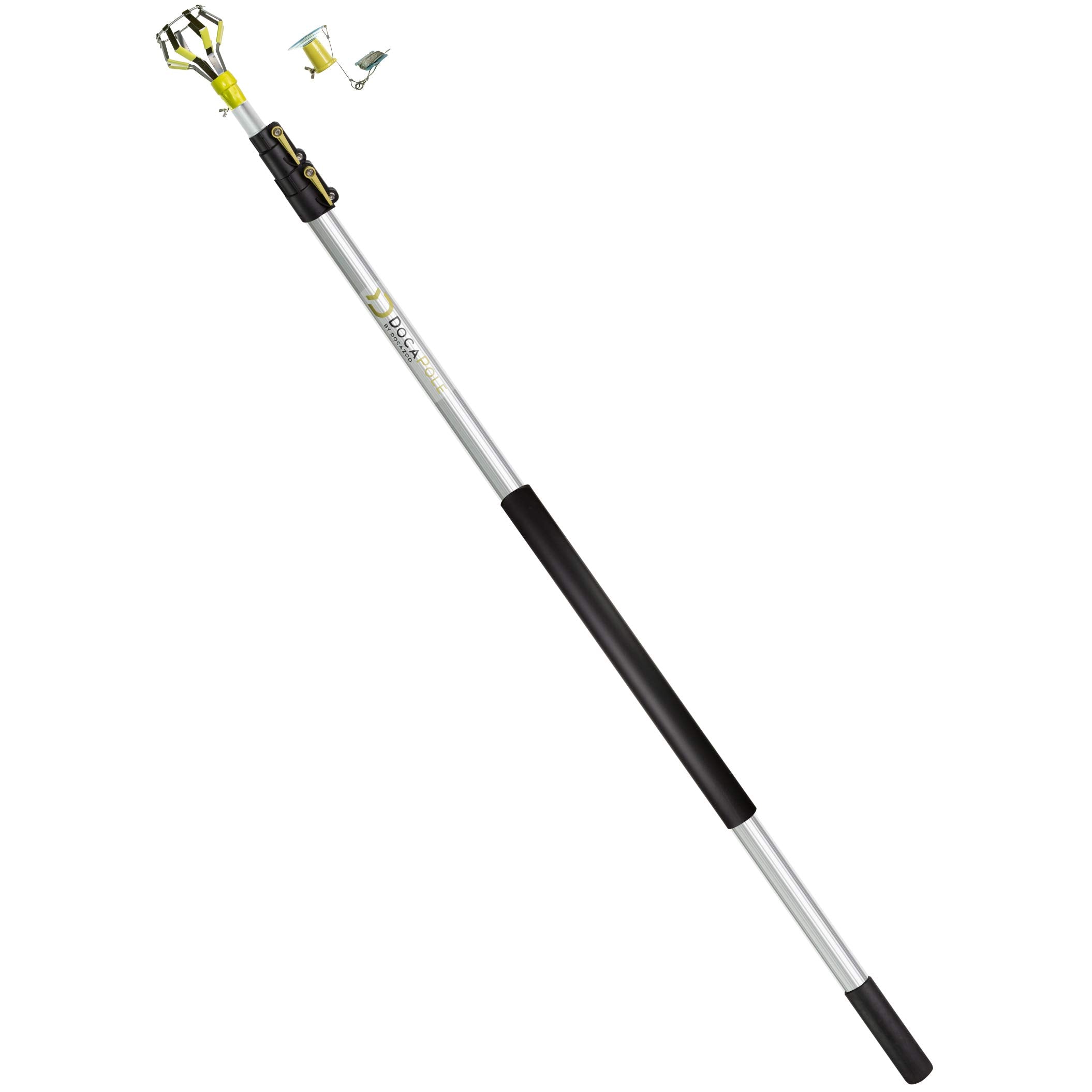 DOCA Light Bulb Changer for High Ceilings 5-12 Ft with Extension Pole, Heavy Duty Telescoping Pole for Changing Recessed Lights 