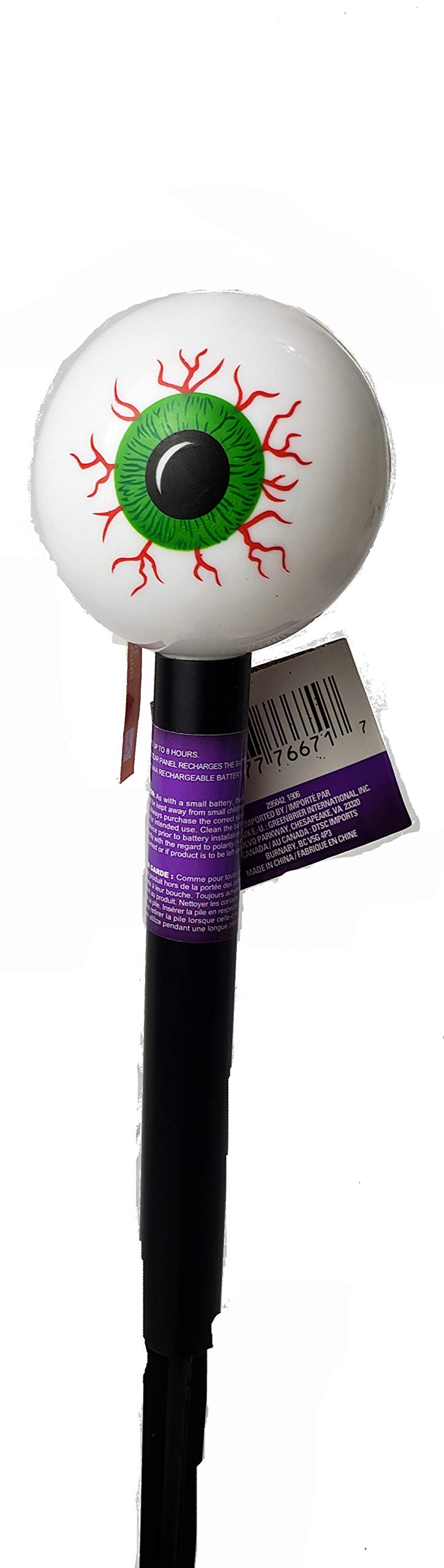 Greenbrier International Spooky Solar Lights Outdoor Waterproof Garden Pathway Light 6in Eye