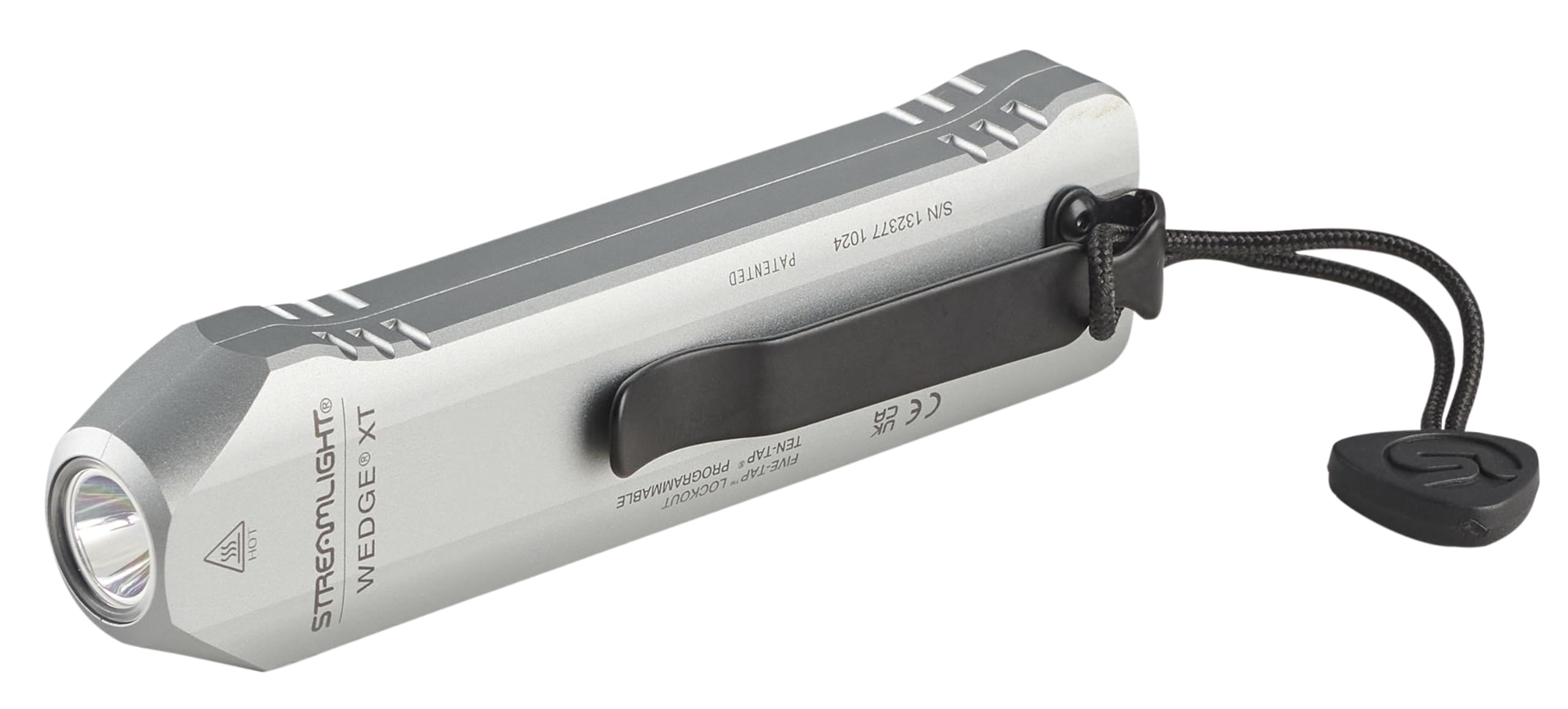 Streamlight 88819 Wedge Xt 500-Lumen Slim Everyday Carry Flashlight, Includes Usb-Cable And Pocket Lanyard, Silver