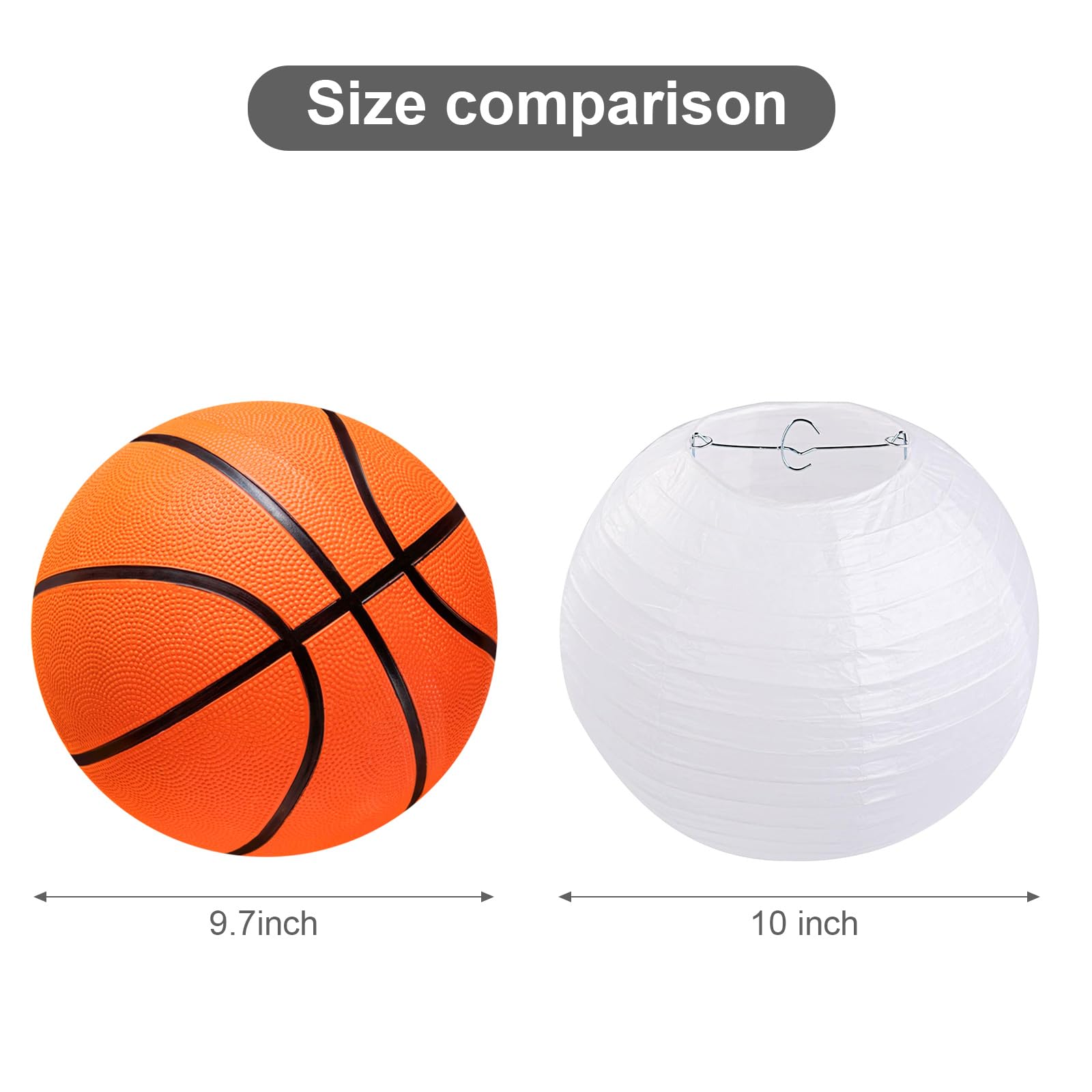 LIHAO 10 Inch White Paper Lanterns - 10 Pack, Perfect for Parties, Weddings, and Events, Elegant Decoration Solution