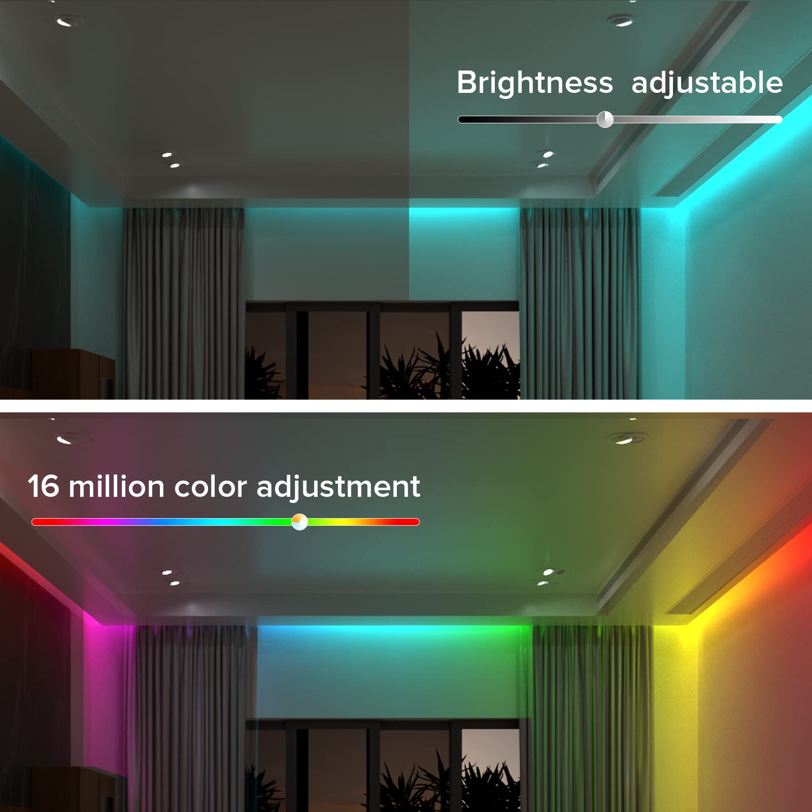 Btf-Lighting Fcob Cob Led Strip Ws2814 Ic Rgbw 3000K Flexible High Density Color Chasing Uniform Light 9.8Ft Dc24V 896Led/M 16Ic/M 12Mm Width For Home Diy Lighting Projects(No Adapter Or Controller)