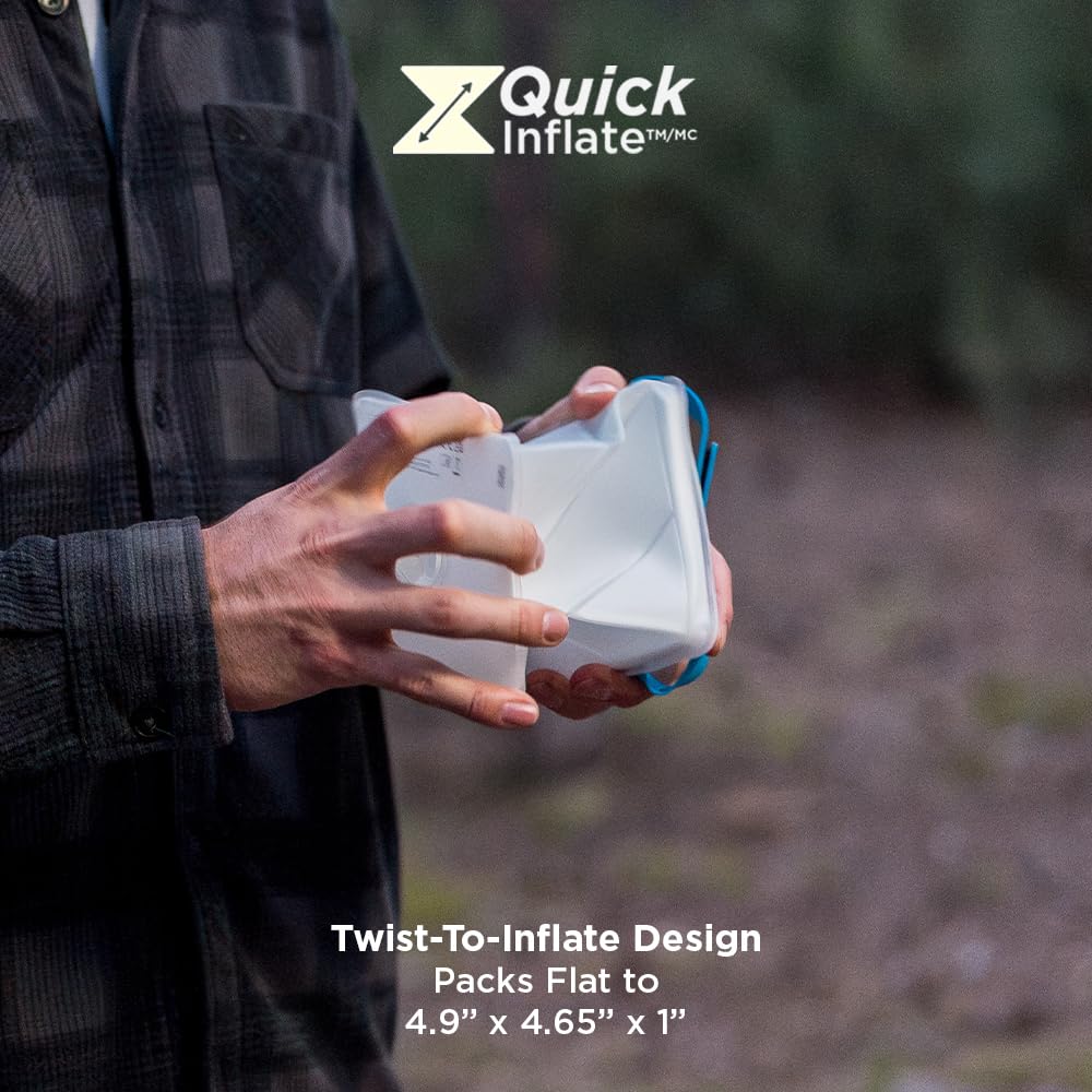 LuminAID Nova Colors Solar Camping Lantern - Twist-to-Inflate LED Light with 8 Color Modes - Multicolor, Model 0196-0410