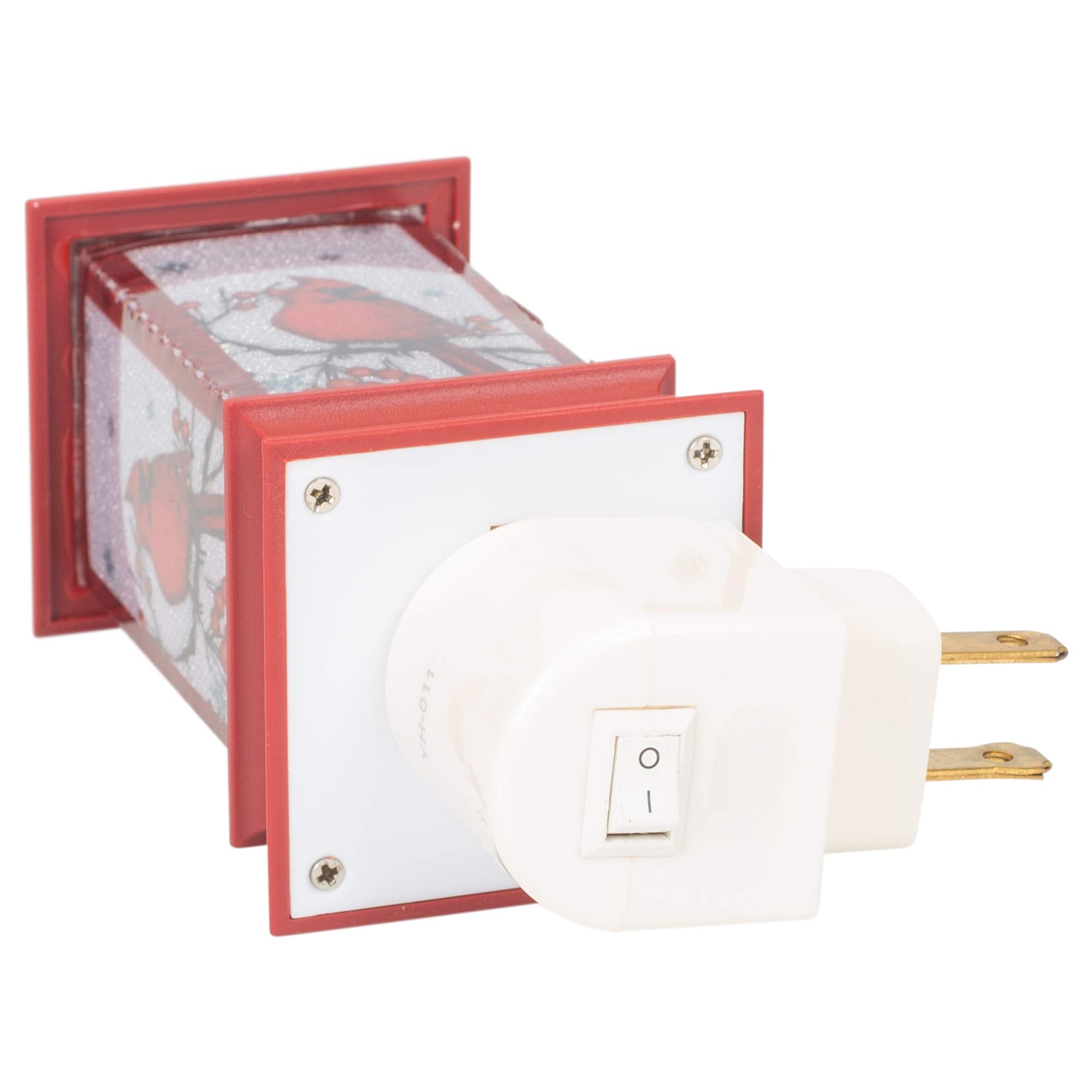 Roman Bubble Night Light - 6.25 Inch Acrylic Swivel Plug - Red & White - Model 164112