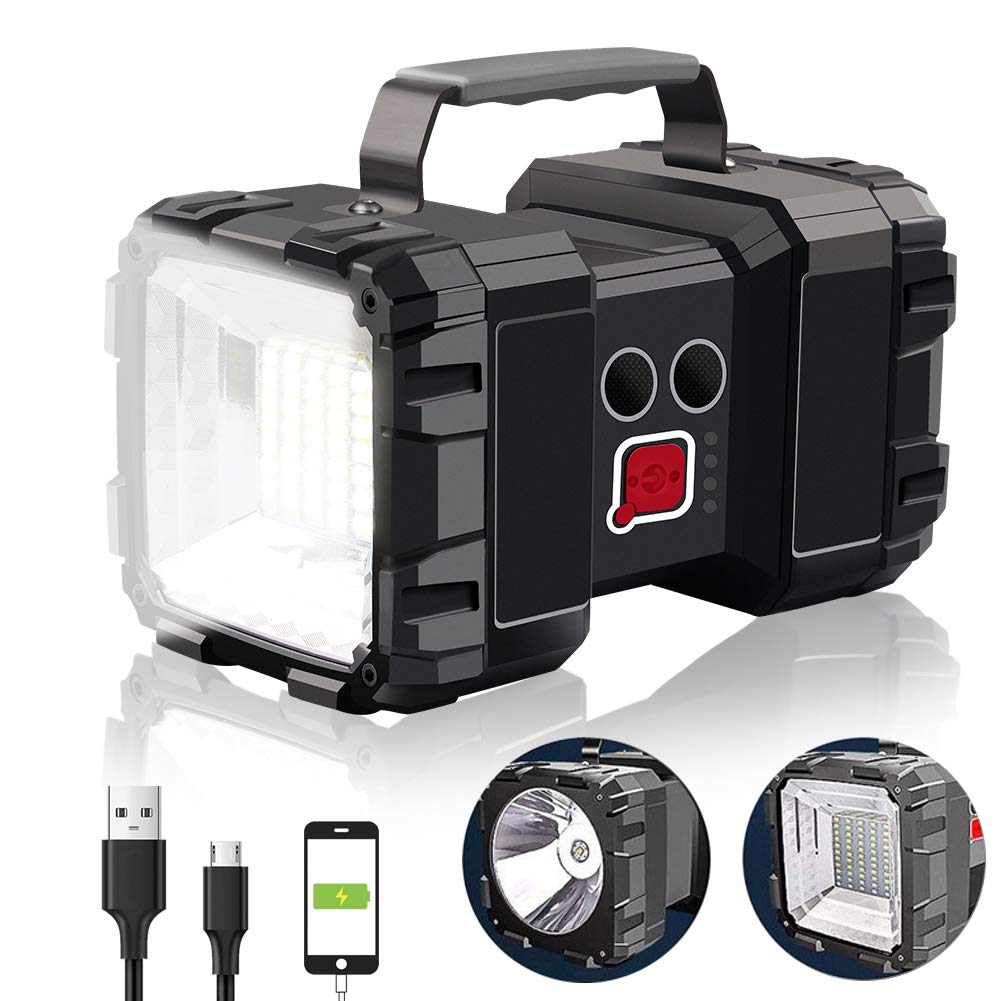 Alpswolf Rechargeable Flashlight, Led Spotlight Flashlight 10000 Capacity 1200Lm 20H Ultra-Long Standby 3+4 Lights Modes Camping