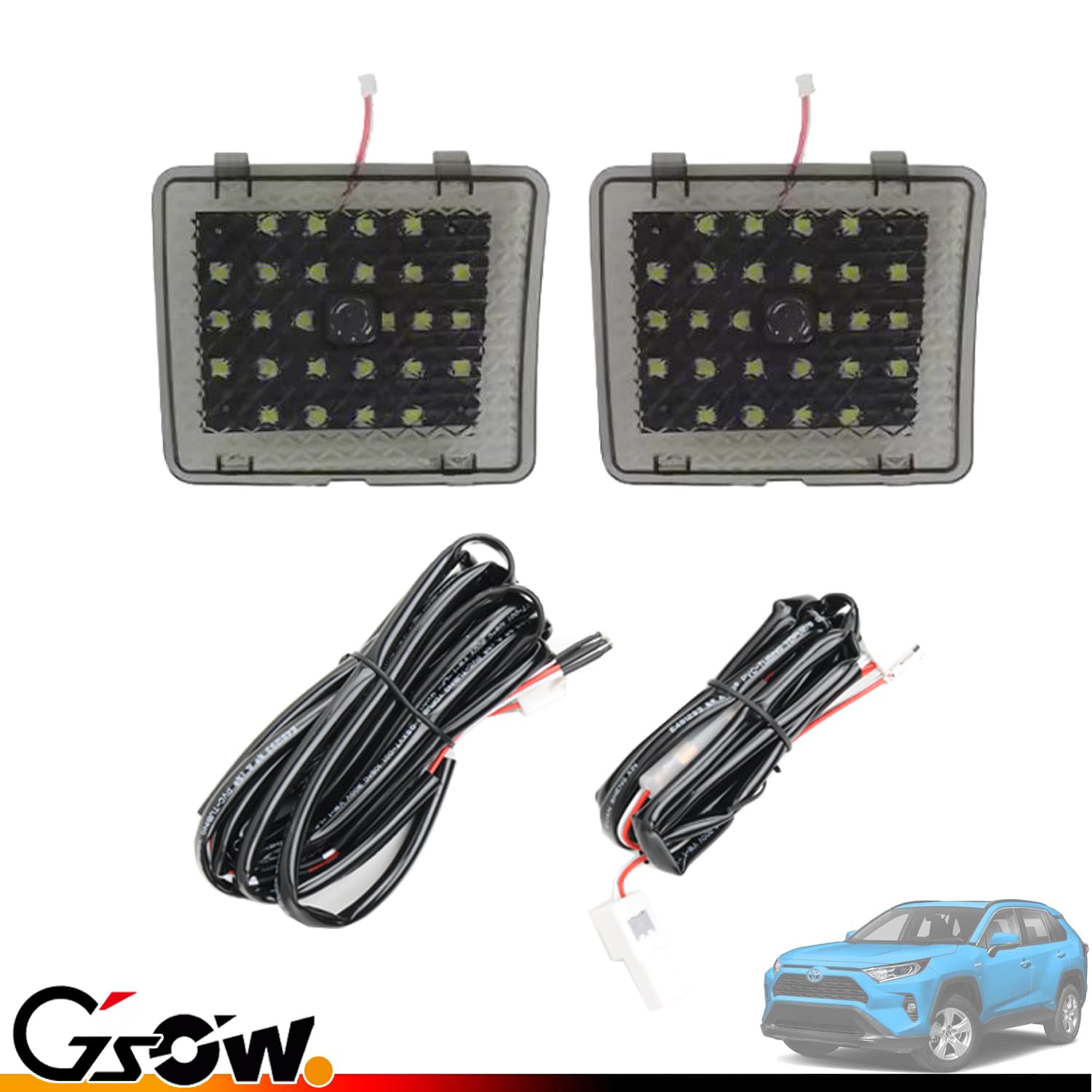 Gsowo 2 Pcs Led Trunk Overhead Lights For Toyo-Ta Rav4 2019 2020 2021  Rav4 Accessories Rear Hatch Door Lid Trunk Cargo Lamp Trunk Ceiling Lighting  (Not Fit For 2022+ Rav4)