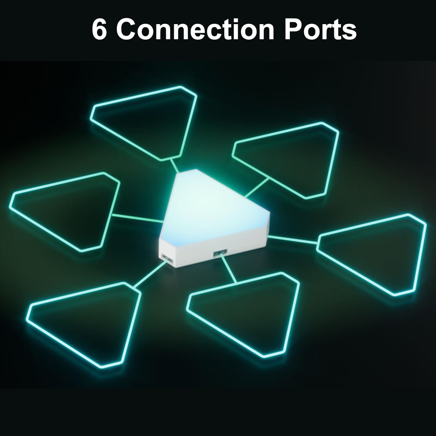 Amailtom Triangle Light 4 Led Panels For Expansion Only, Triangle Lights For Wall Dreamcolor Gaming Room Lights Decor, Smart Led