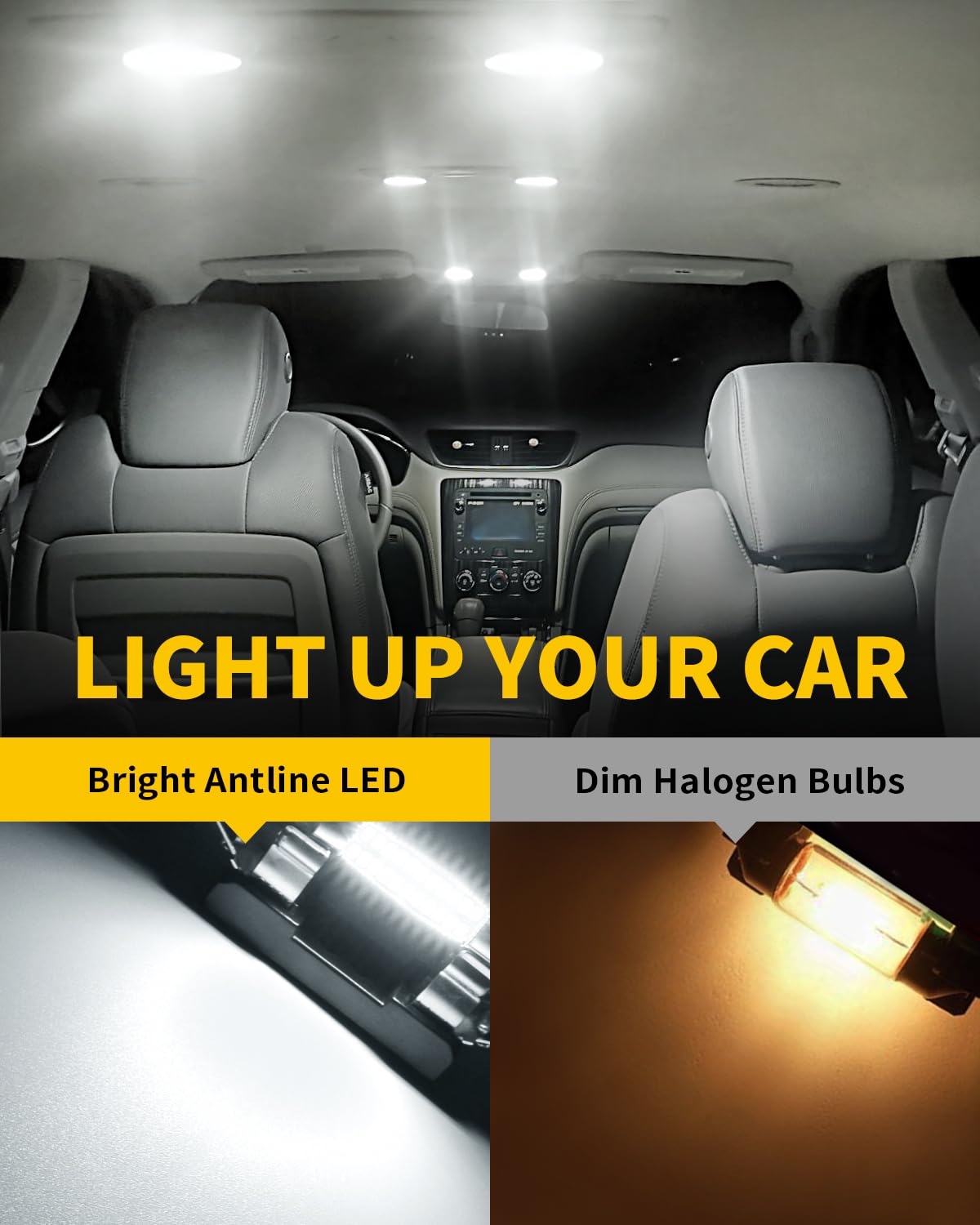 Antline 41MM LED Bulb - Super Bright White Canbus Error Free, 12V Replacement for Dome, Map, Vanity Mirror Lights (Pack of 10)
