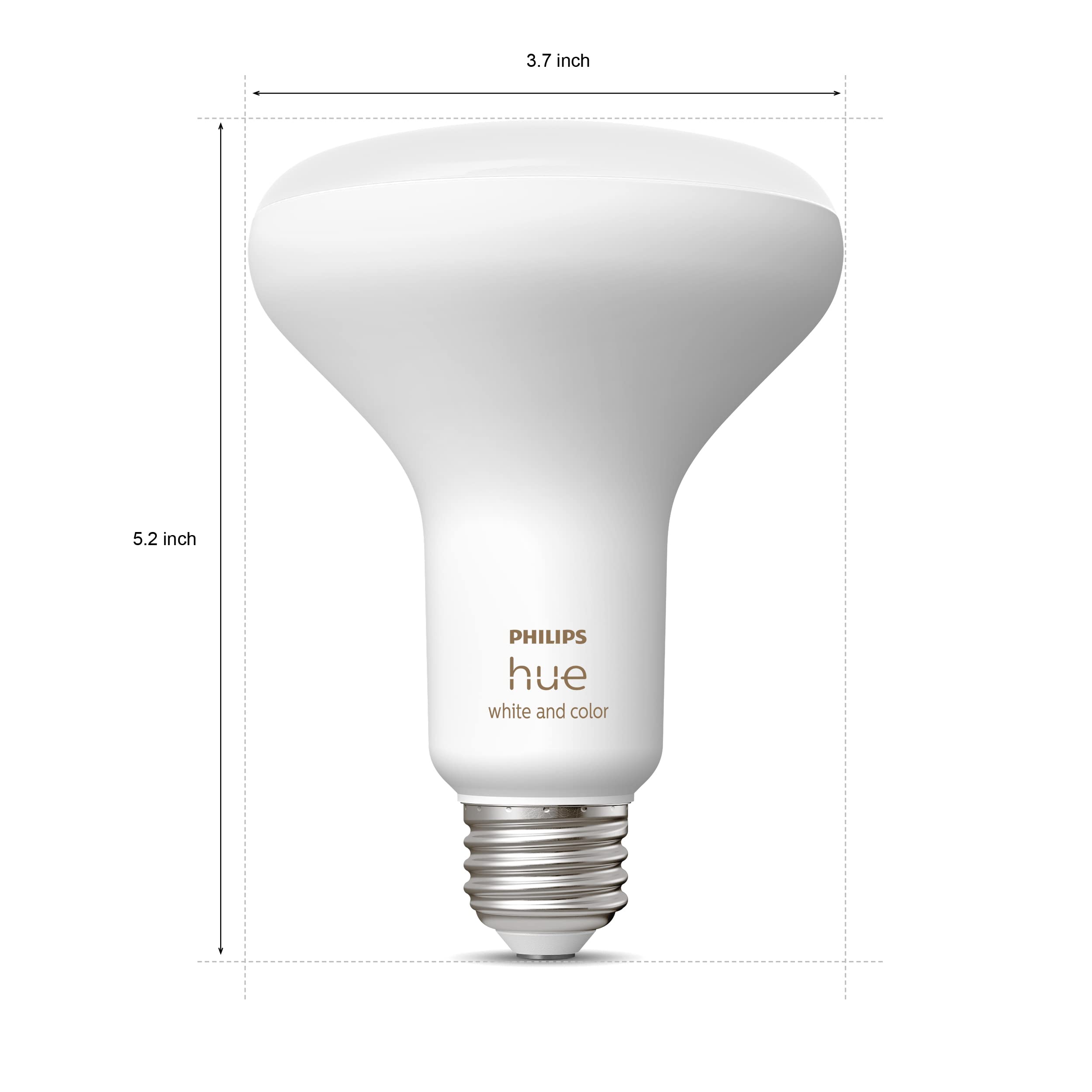 Philips Hue Smart 85W Br30 Led Bulb- White And Color Ambiance Color-Changing Light- 1 Pack- 1200Lm- E26 - Indoor - Control With