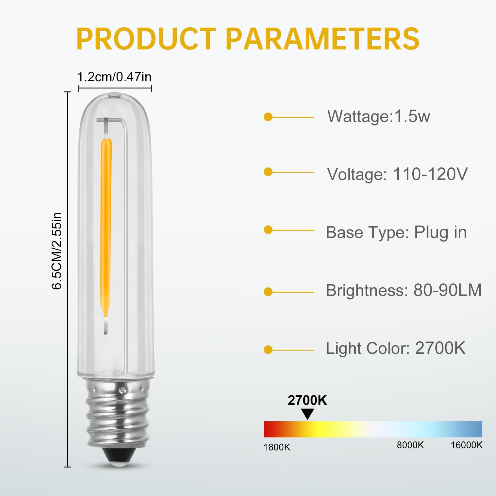 Dge S14 Led Bulb 4 Pack T13 String Light Bulbs 1.5 Watt Replacement Light Bulb, Shatter-Proof And Waterproof Ip65