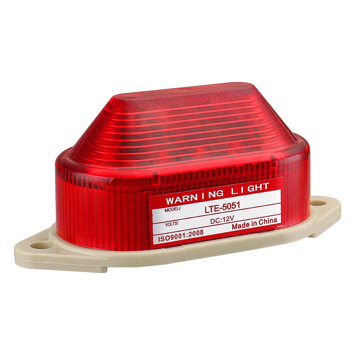 Baomain Industrial Signal Red Mini Warning Light Strobe Warning Lamp Lte-5051 Dc 12V 2W