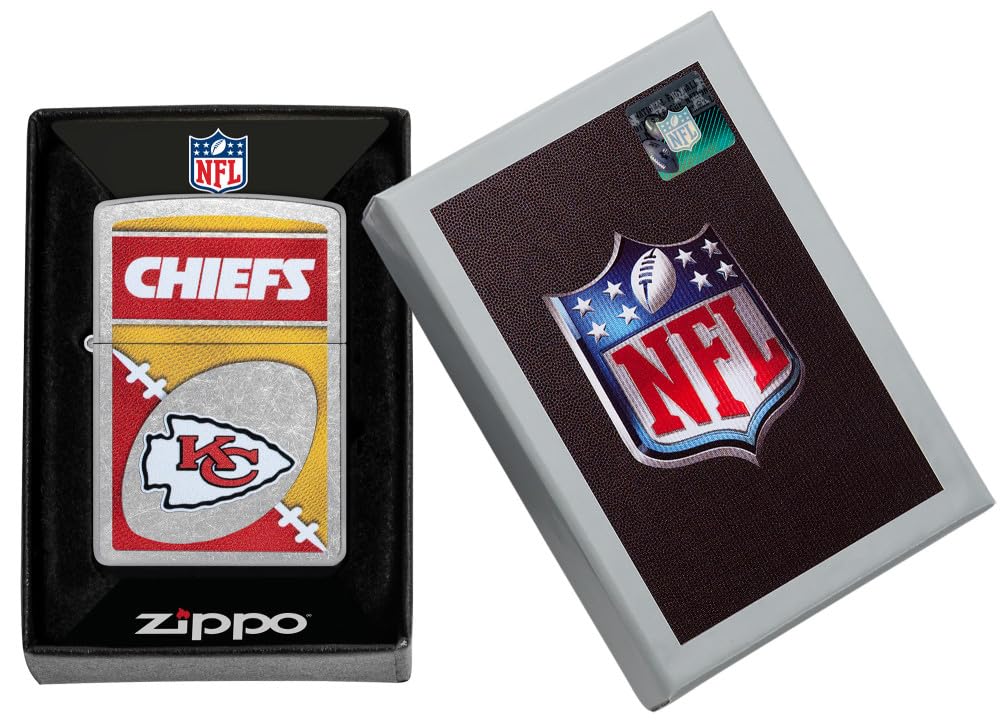 Zippo Nfl Kansas City Chiefs Street Chrome Pocket Lighter