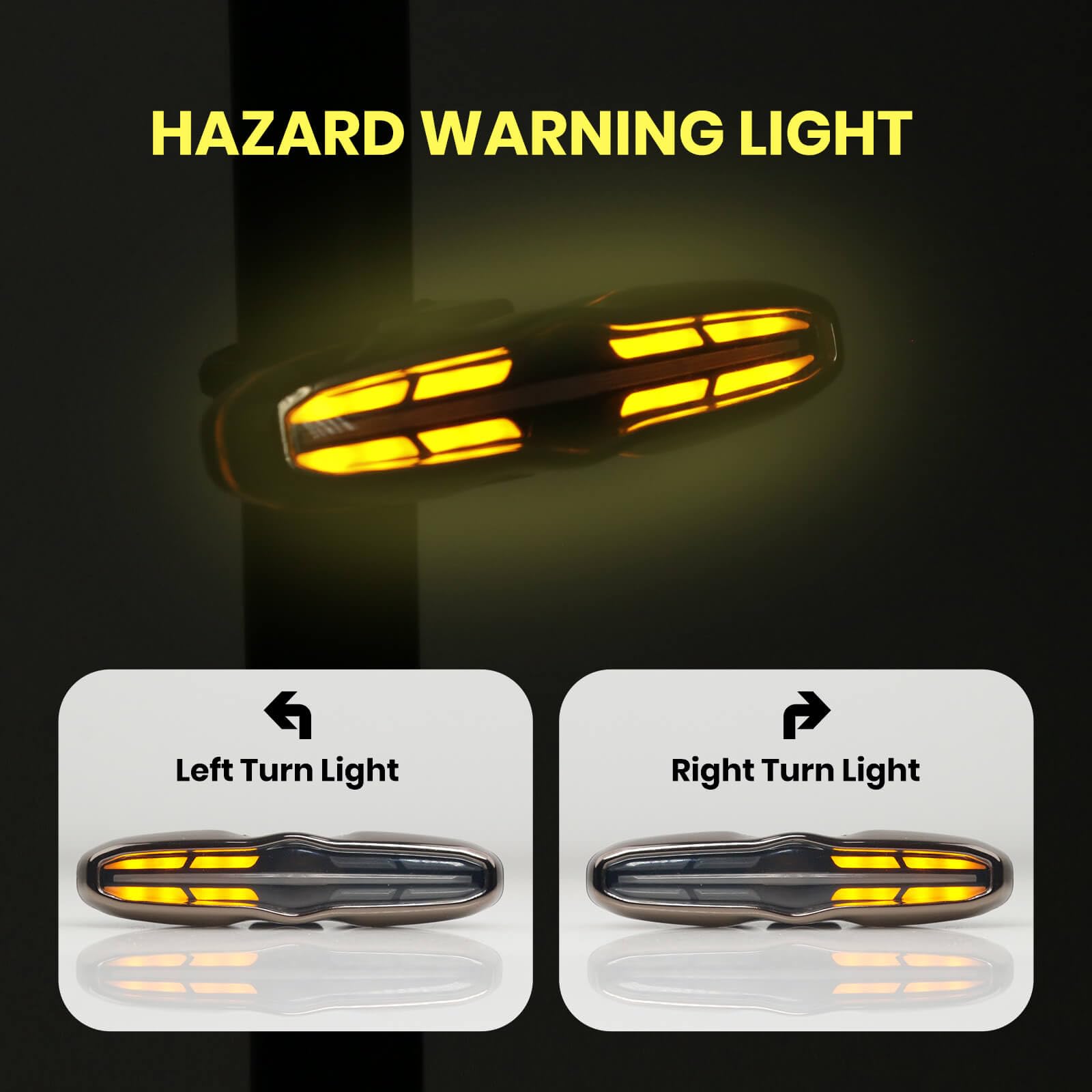 Smart Bike Tail Light with Turn Signals,Automatic Brake Sensing Light,Wireless Remote Control Bicycle Rear Lights,USB Rechargeab