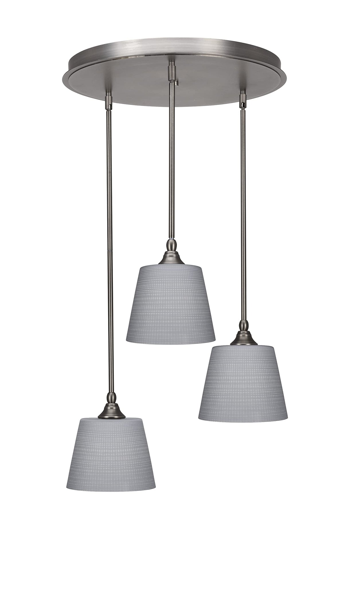 Empire 3 Light Cluster Pendalier in Brushed Nickel Finish (2183-BN-4082)