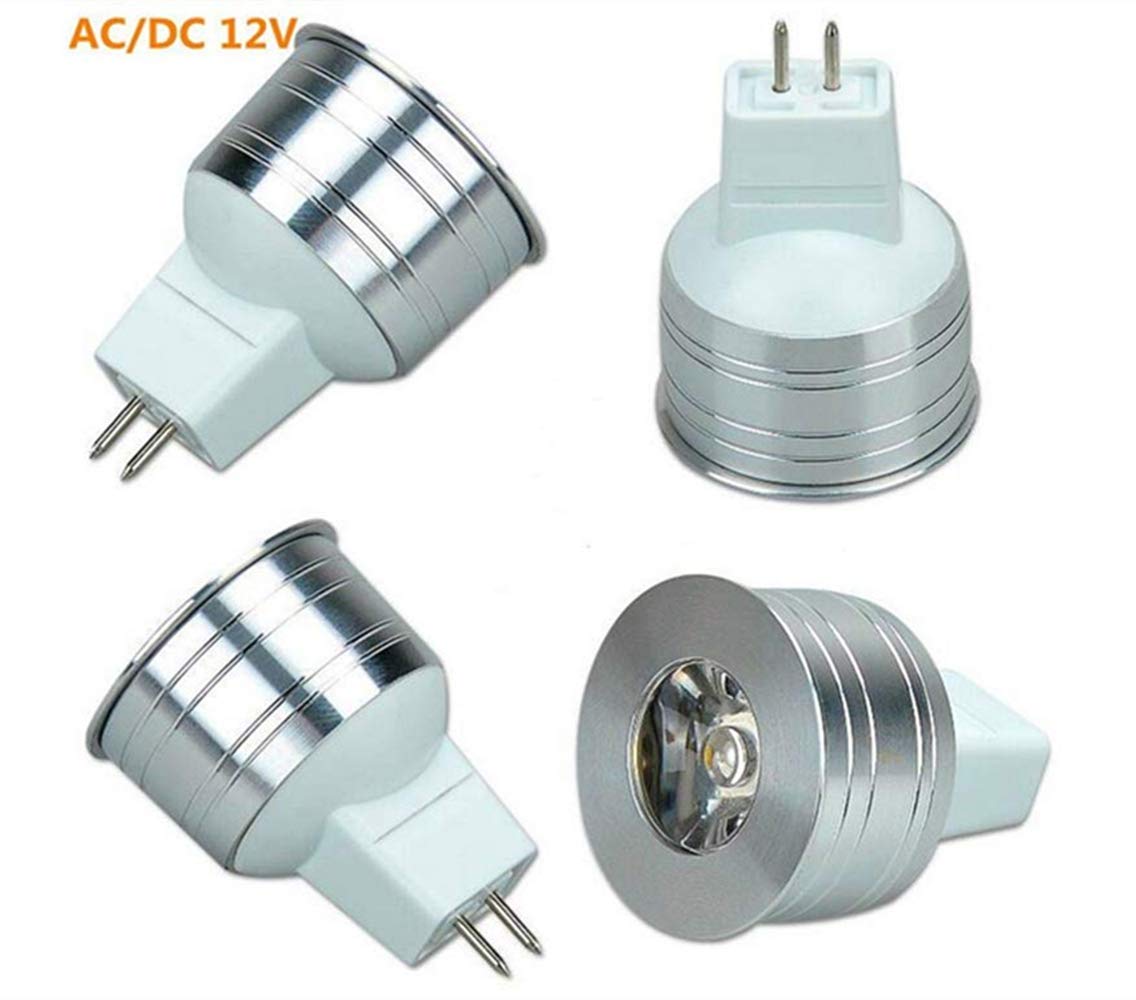 K JINGKELAI MR11 LED Spotlight Bulbs 1W, Warm White 3000K, 8 Pack, GU5.3 Bi-Pin Base, 90 LM,