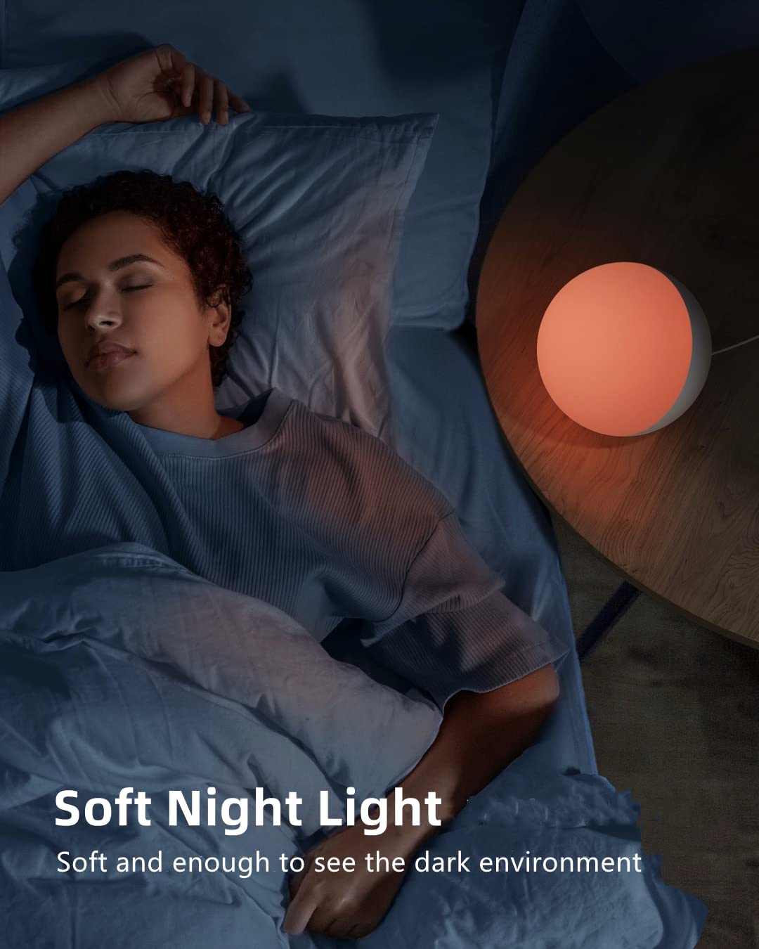 EASEMO Touch Lamp - RGB Color Changing Bedside Lamp, Dimmable LED Table Lamp, White, Model b19772bd-7c87-4646-afb2-755505277