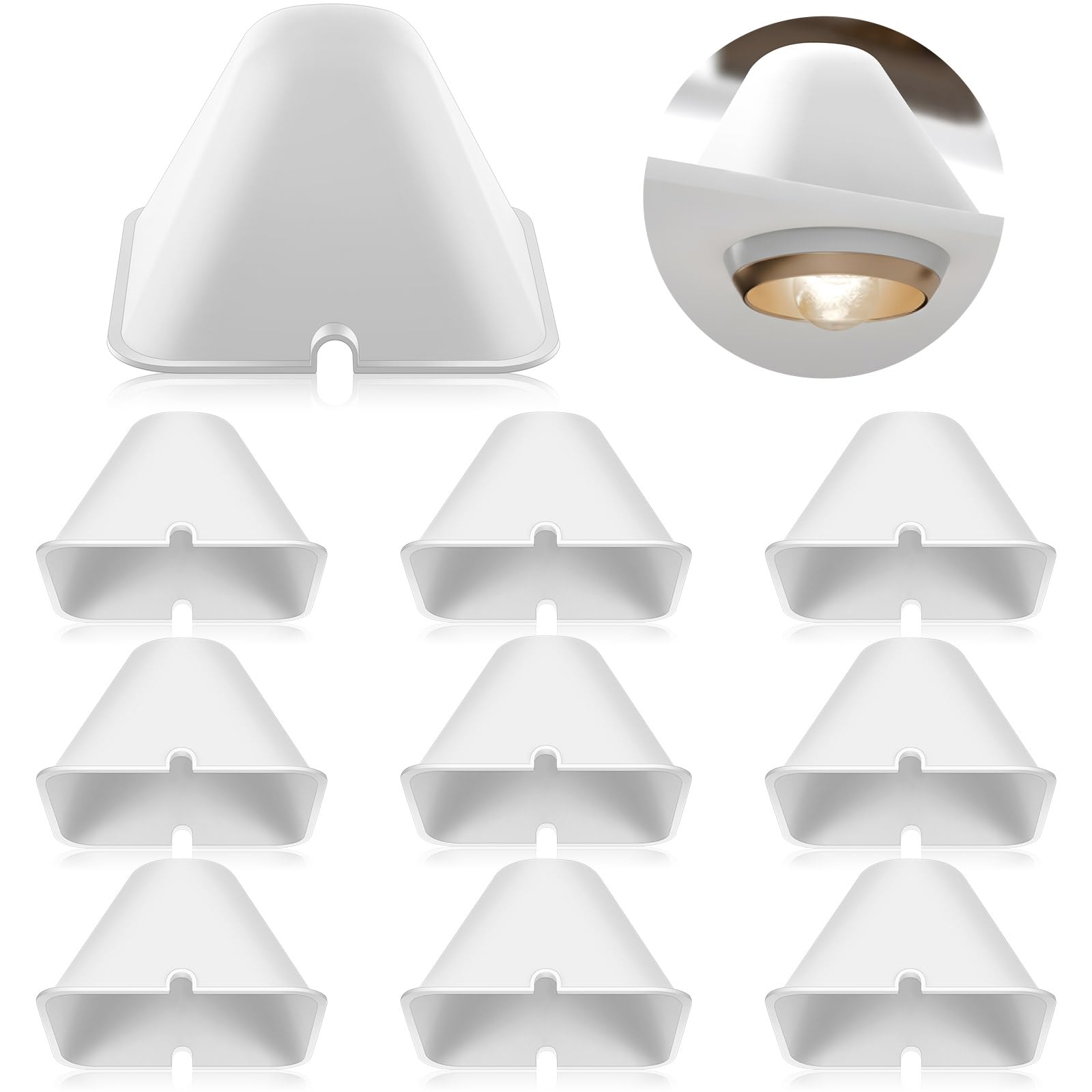 AceOrbit 10 Pcs 7.5 * 7.5 * 5 in Large Recessed Light Cover for 6 Inch Lighting Resistant & Energy Saving Recessed Insulation Pr