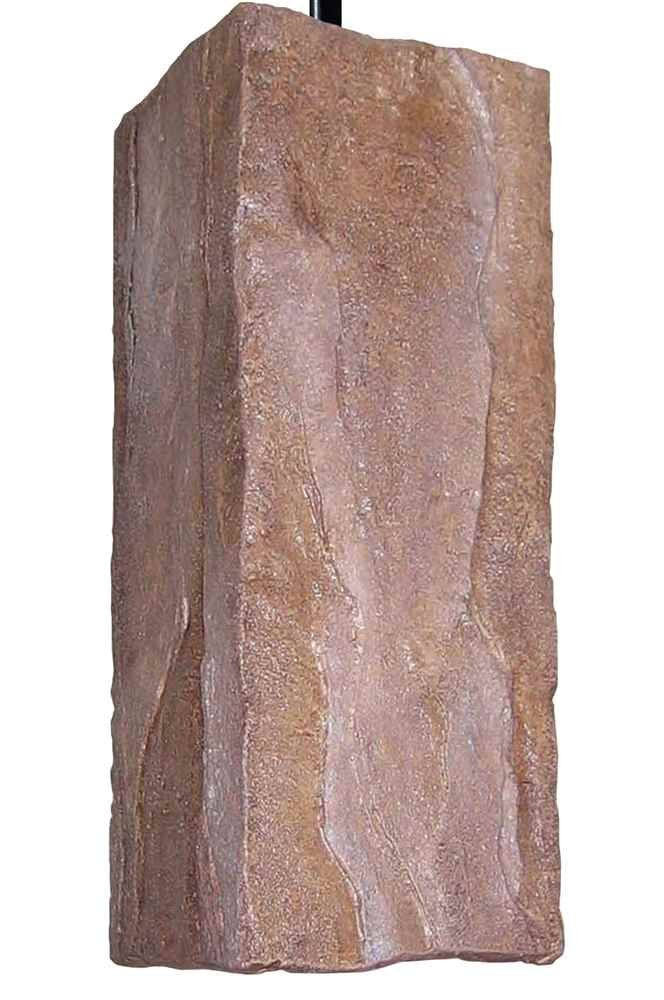 A19 Stone Pendant, 4.25-Inch Width by 11-Inch Height, Brown