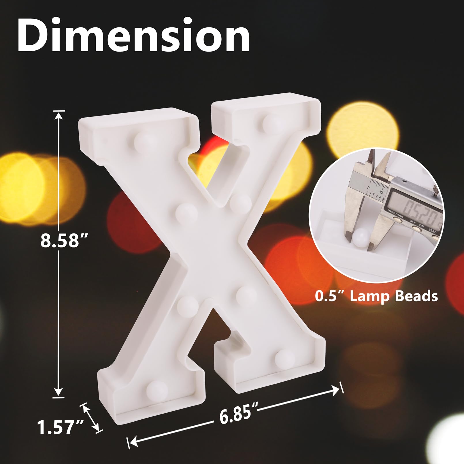 Tronsboo Led Marquee Sign Light Up Letters, Alphabet Light Up Letters Sign, Battery Powered Led Letter Lights For Night Light, Wedding, Birthday, Party, Christmas Or Home Decor (Letter X)