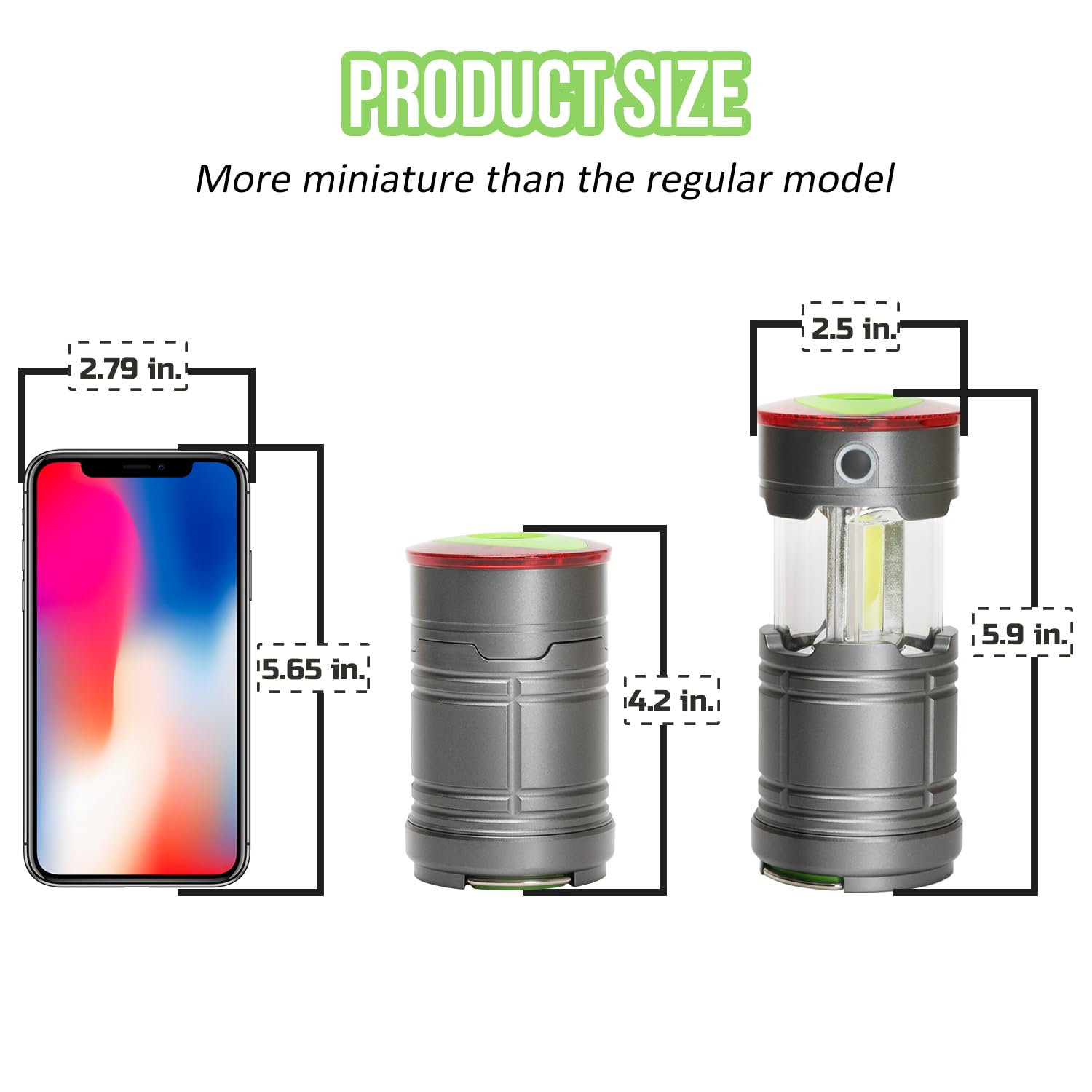 Lichamp Collapsible LED Camping Lantern, Portable Lightweight Waterproof LED Flashlight, 4 Light Modes, Survival Kits for Indoor