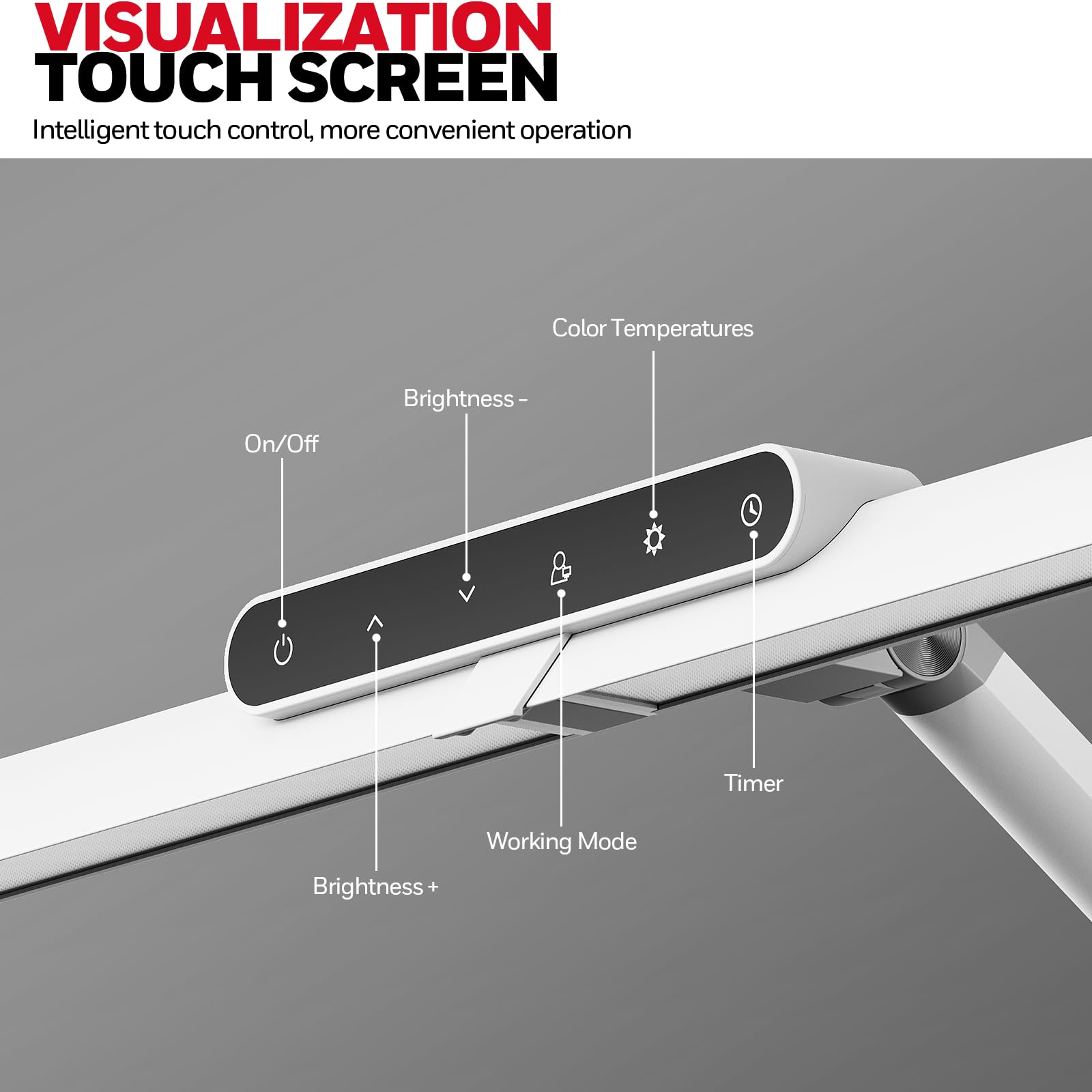 Honeywell LED Desk Lamp with Base - HJ1WT Sunturalux Eye-Caring Architect Desk Lamp for Home Office, 1200LM Computer Desk Light