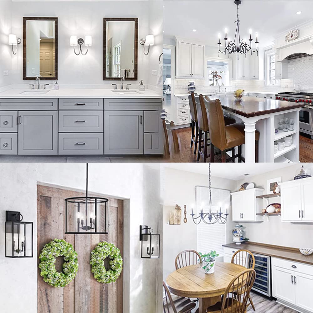 E12 Led Long Bulb, 6W T6 Edison Light Bulbs Cool White 5000K,7.3 Inch,750Lm, 75W Candelabra Incandescent Bulbs Equivalent Vintag