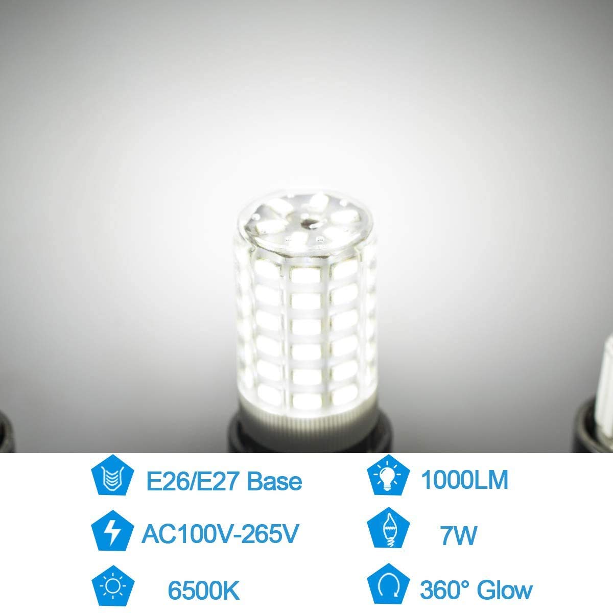 Brolskun E26 Led Refrigerator Light Bulb 7W Cool White 6500K 1000 Lumen Pack Of 2 - Non-Dimmable Ceramic Appliance Bulb