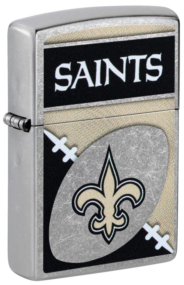 Zippo Nfl New Orleans Saints Street Chrome Pocket Lighter