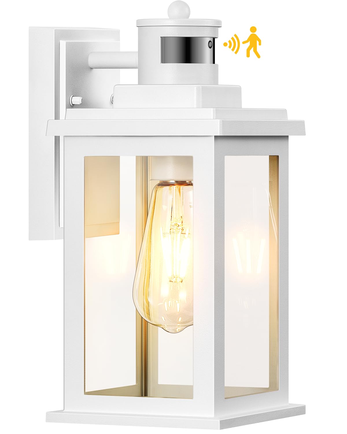 VIANIS Motion Sensor Outdoor Wall Light Fixture, Waterproof Aluminum, White, 1-Pack, Model V81251W