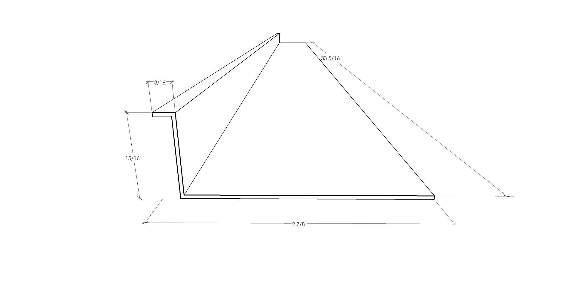 Beam Lighting Under Cabinet Light Cover Replacement | White Ribbed Acrylic Diffuser (L-Shaped, 33&quot;)