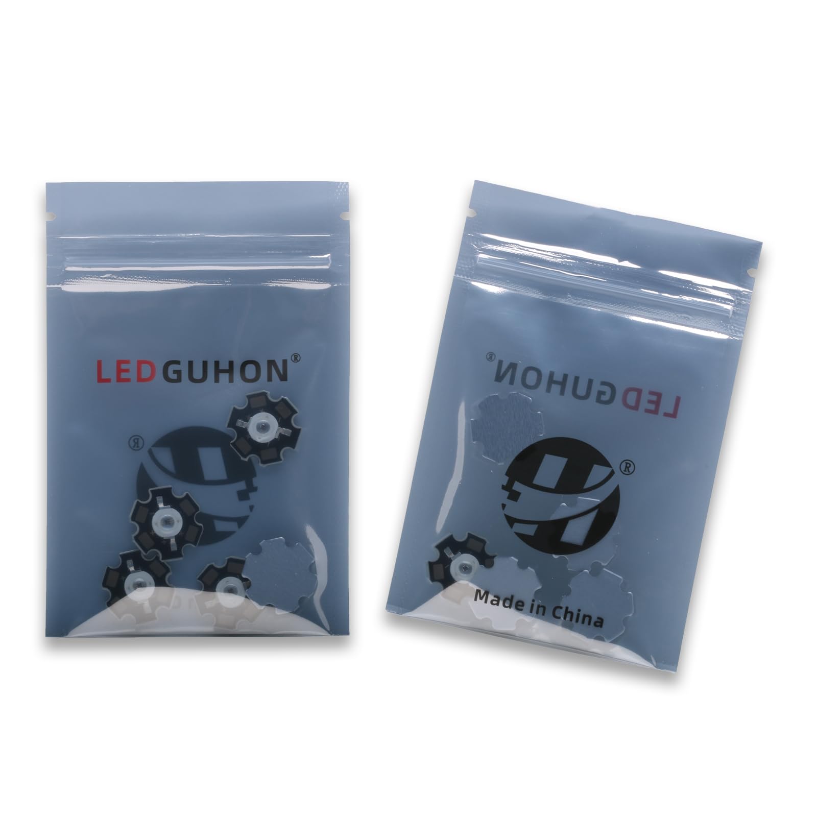 Ledguhon 5Pcs 1050Nm Ir 3W High Power Led Chip Infrared Emitting Illuminator With Aluminum Plate 20Mm Star Pcb Base Heat Sink Fo