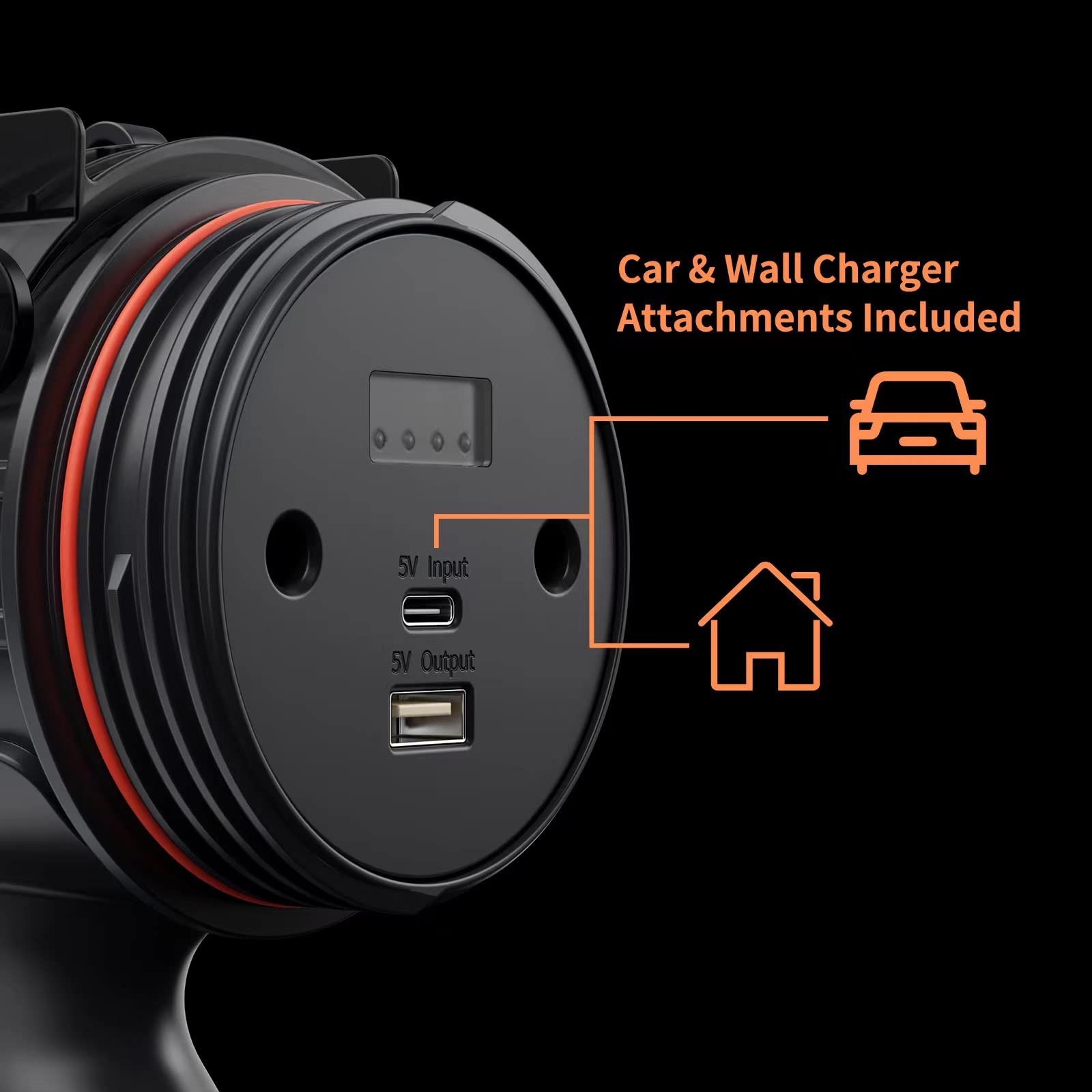 BUYSIGHT Rechargeable Spotlight Flashlight, Hand held Spotlight 1000 lumens Waterproof Flashlight Hunting Lamp with red Filter(I