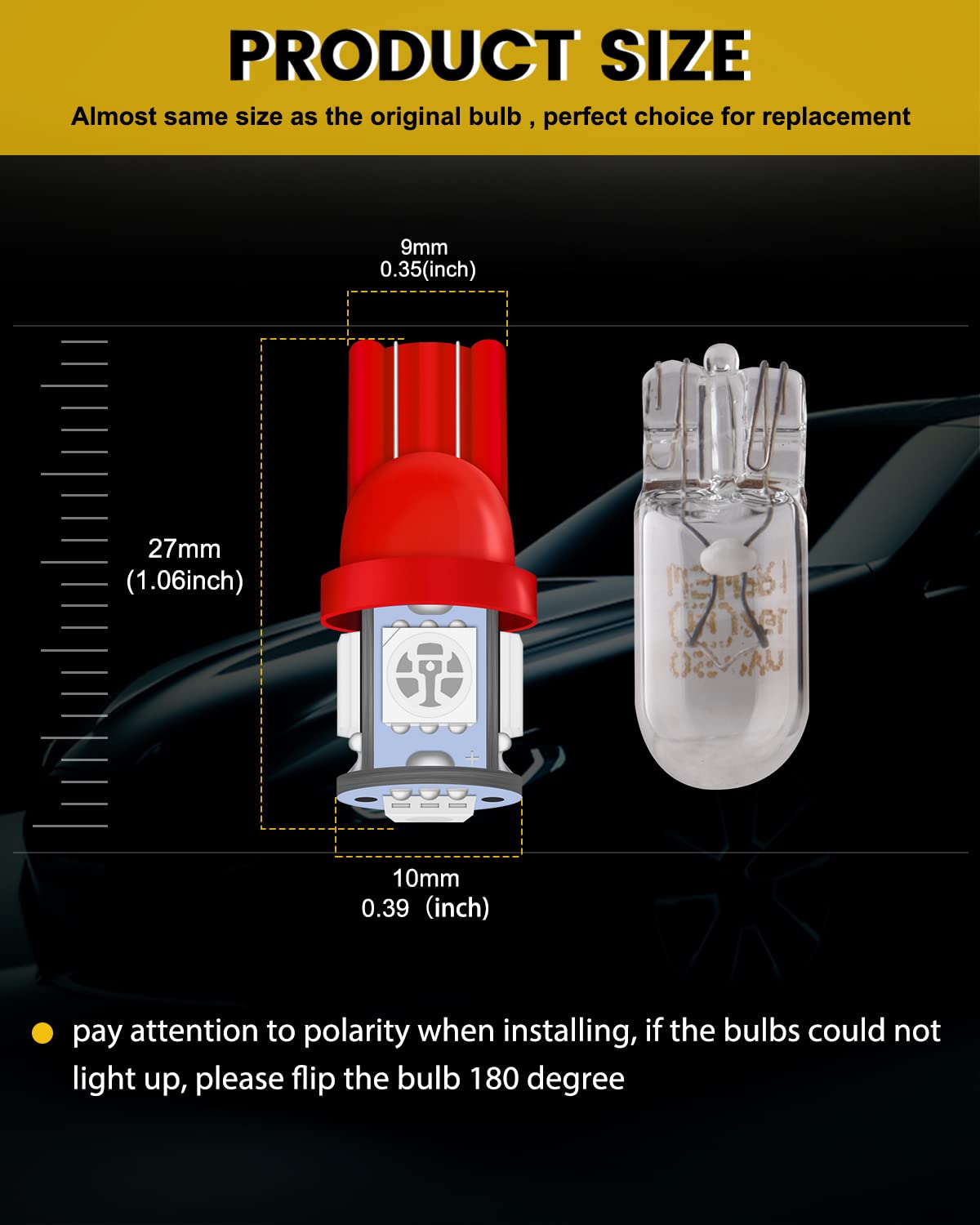 EverBright T10 194 Led Bulb 5050 5SMD 168 W5W 2825 LED Bulb For Car Interior Lights Dome Map Trunk Light Clearance Dashboard Bul