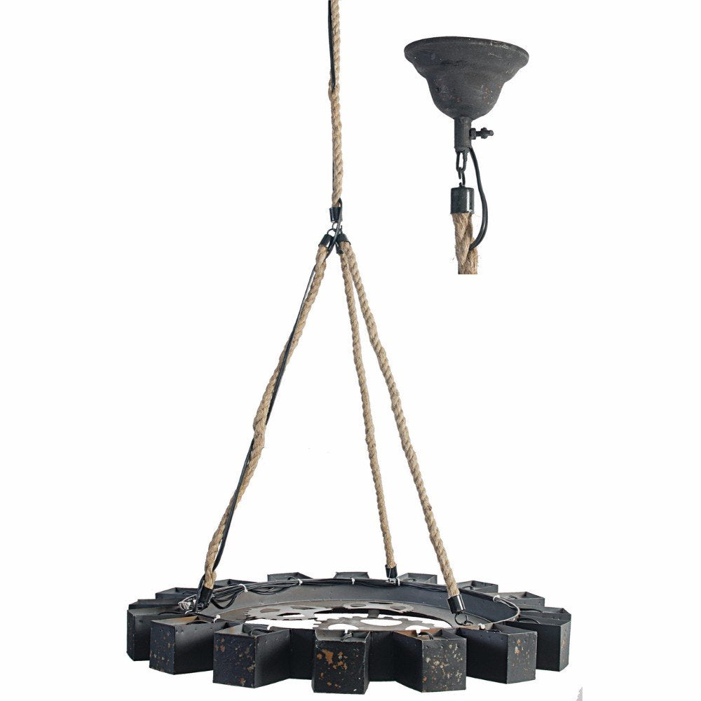 Benjara Distinctively Designed Tyre-Like Chandelier