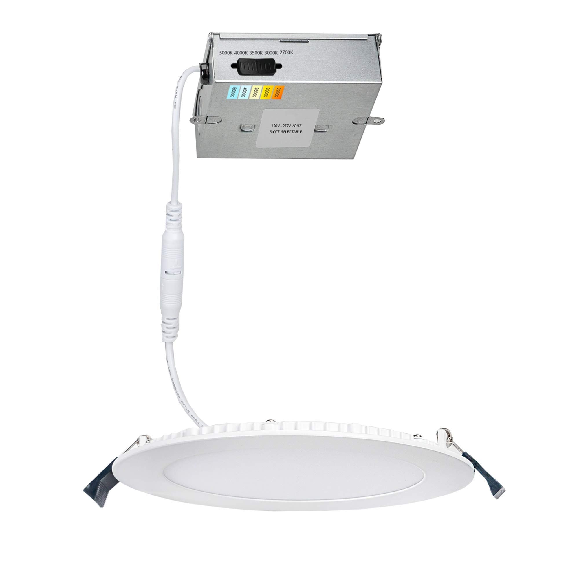 Wac Lighting, Lotos 4In Led Round 5-Cct Selectable 2700K-3000K-3500K-4000K-5000K Recessed Kit In White