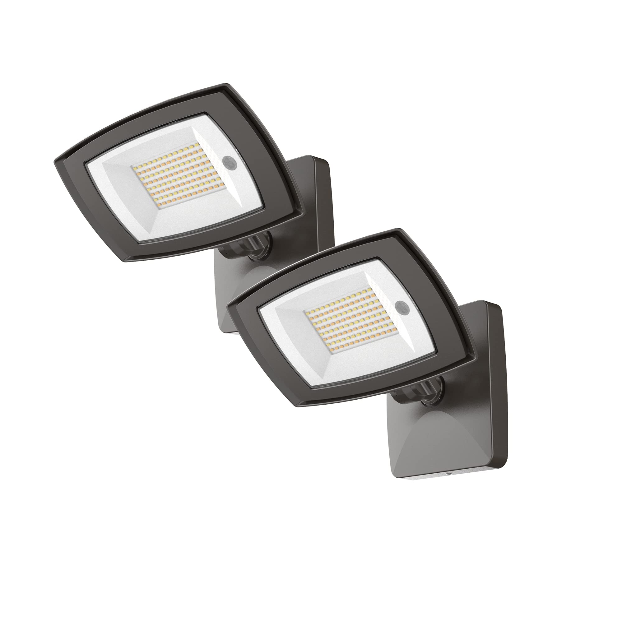 TIERONE 28W LED Flood Light - 5 CCT Tunable, Remote Control, Dark Bronze, 3200LM, IP65 Waterproof, 2 Pack, UL Listed