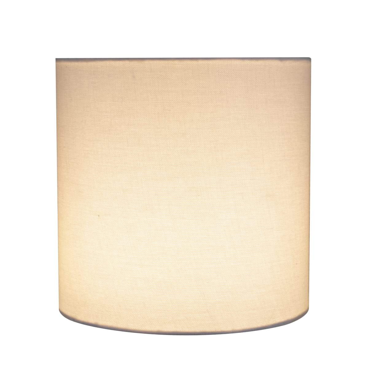 Aspen Creative Drum Lamp Shade, Linen, 8in x 8in x 8in, White, Model 31227A