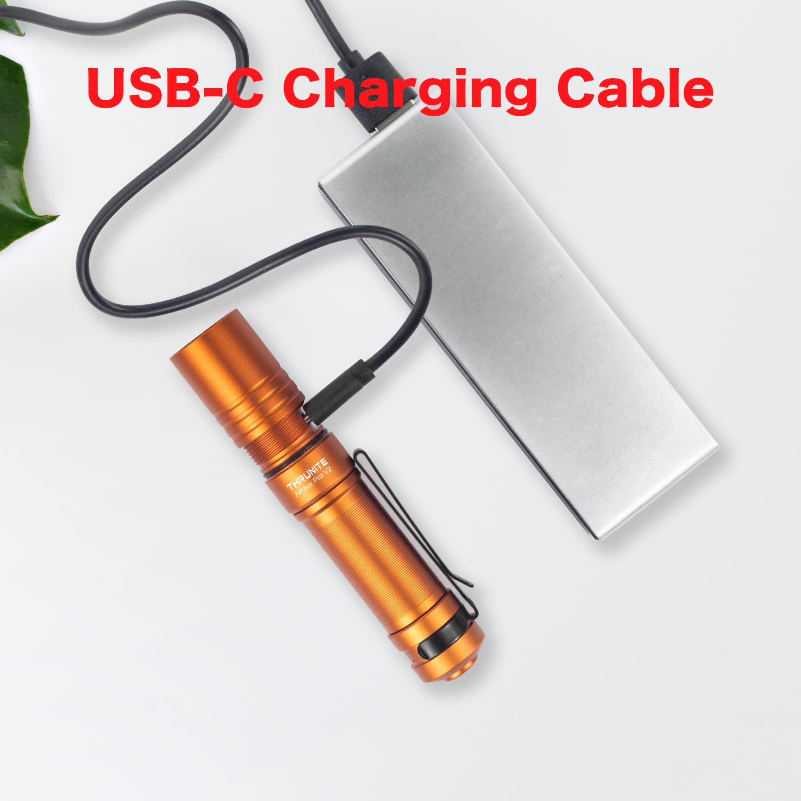 ThruNite Archer Pro V2 EDC Flashlight - 950 Lumens, USB-C Rechargeable, Pocket Size, Orange