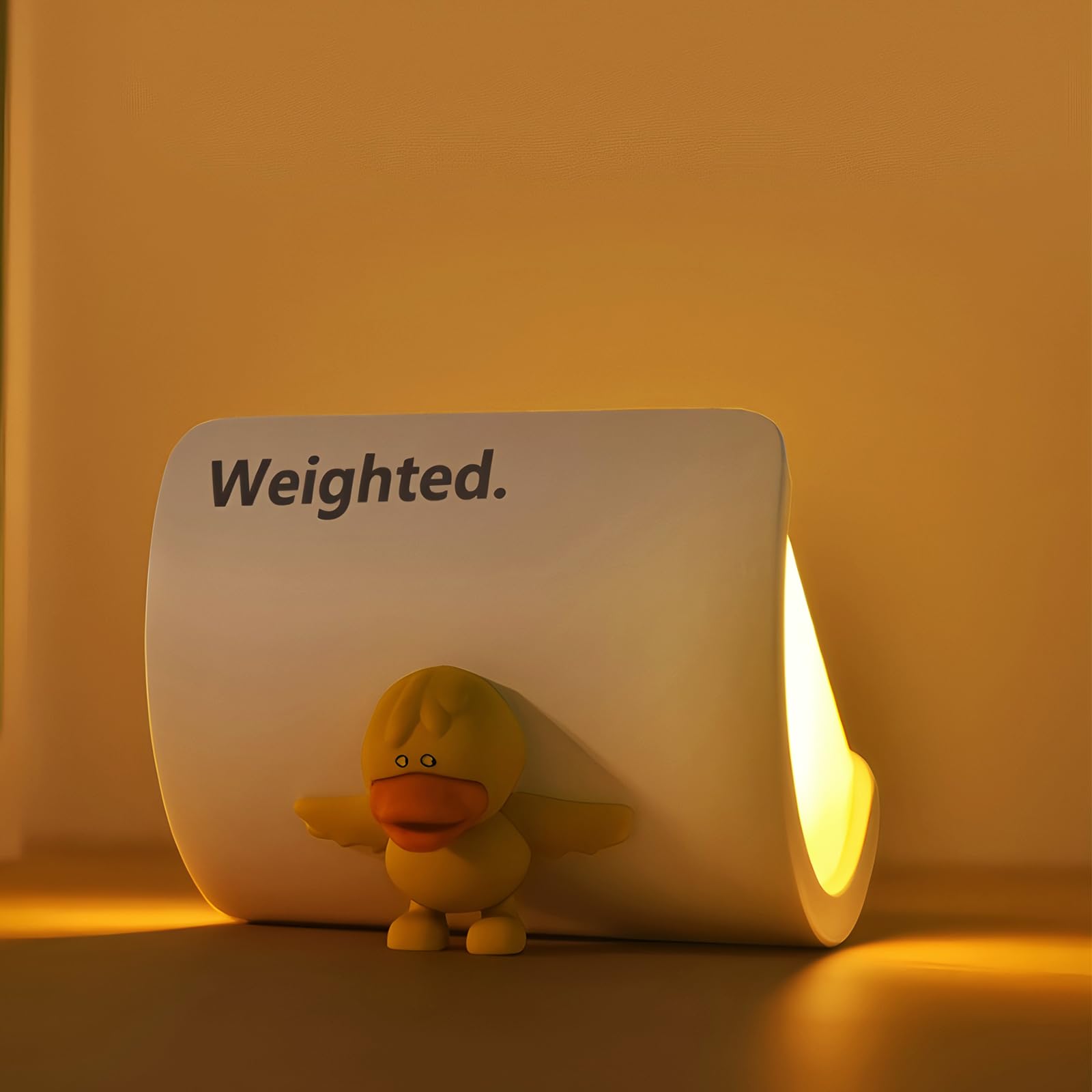 Cute Duck Night Light, Rechargeable Lying Flat Duck Lamp,3 Color Temperatures Dimmable Kids Nightlight Lamp,Duck Decor for Bedro