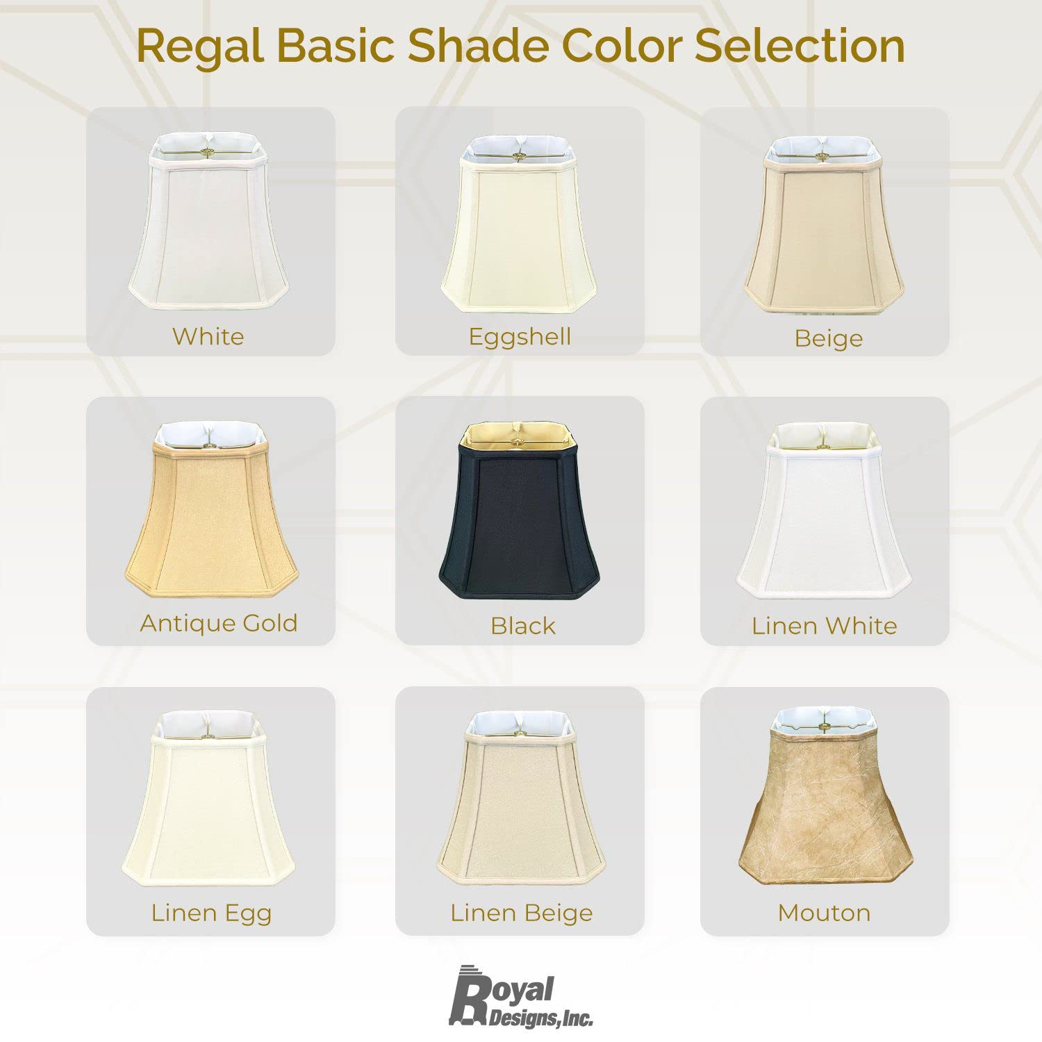 Royal Designs Bs-705-14Lneg Timeless True Bell Basic Lamp Shade, 8 X 14 X 11.25, Linen Eggshell